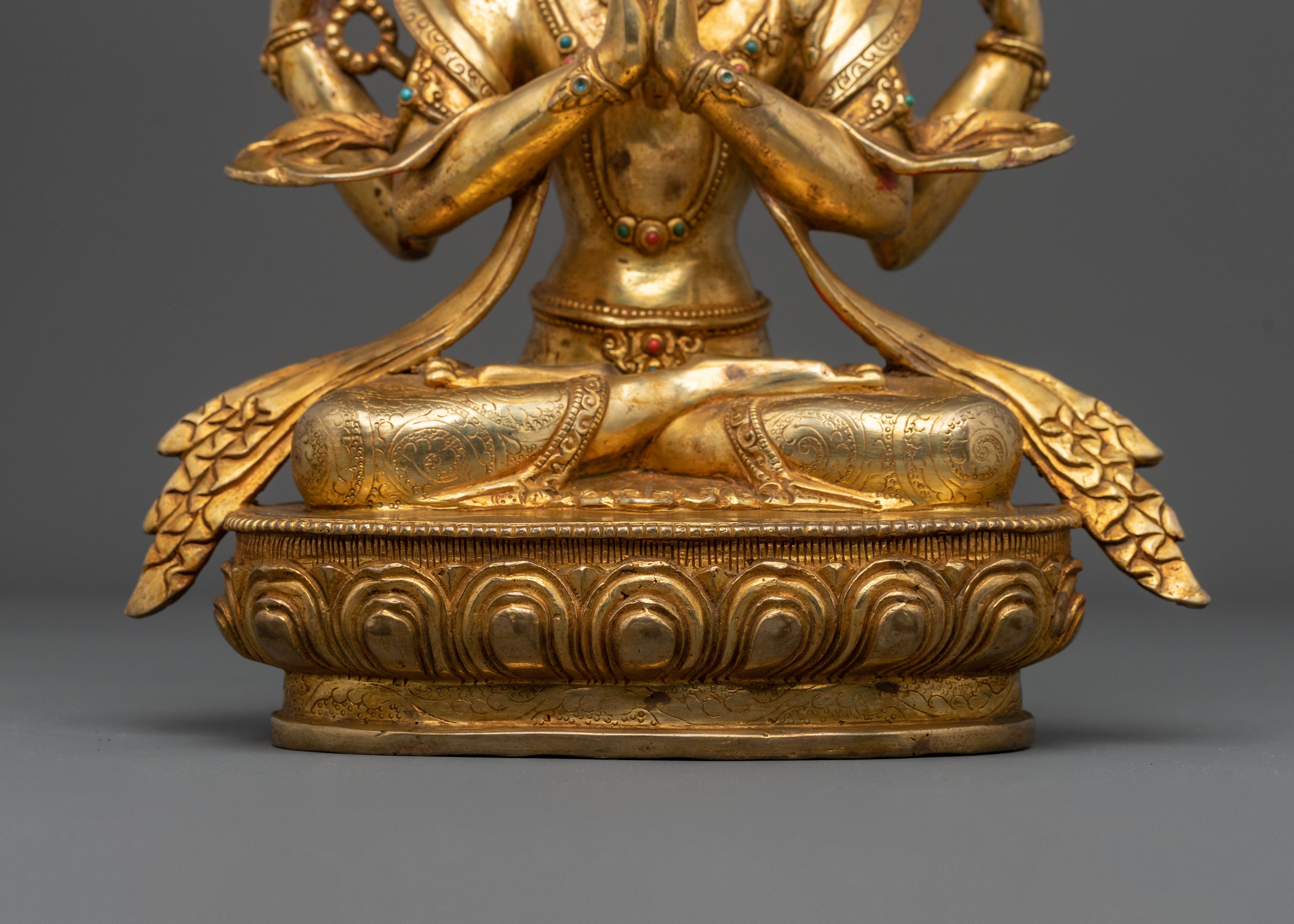 Sacred Chenrezig Copper Statue | Sacred Bodhisattva of Compassion