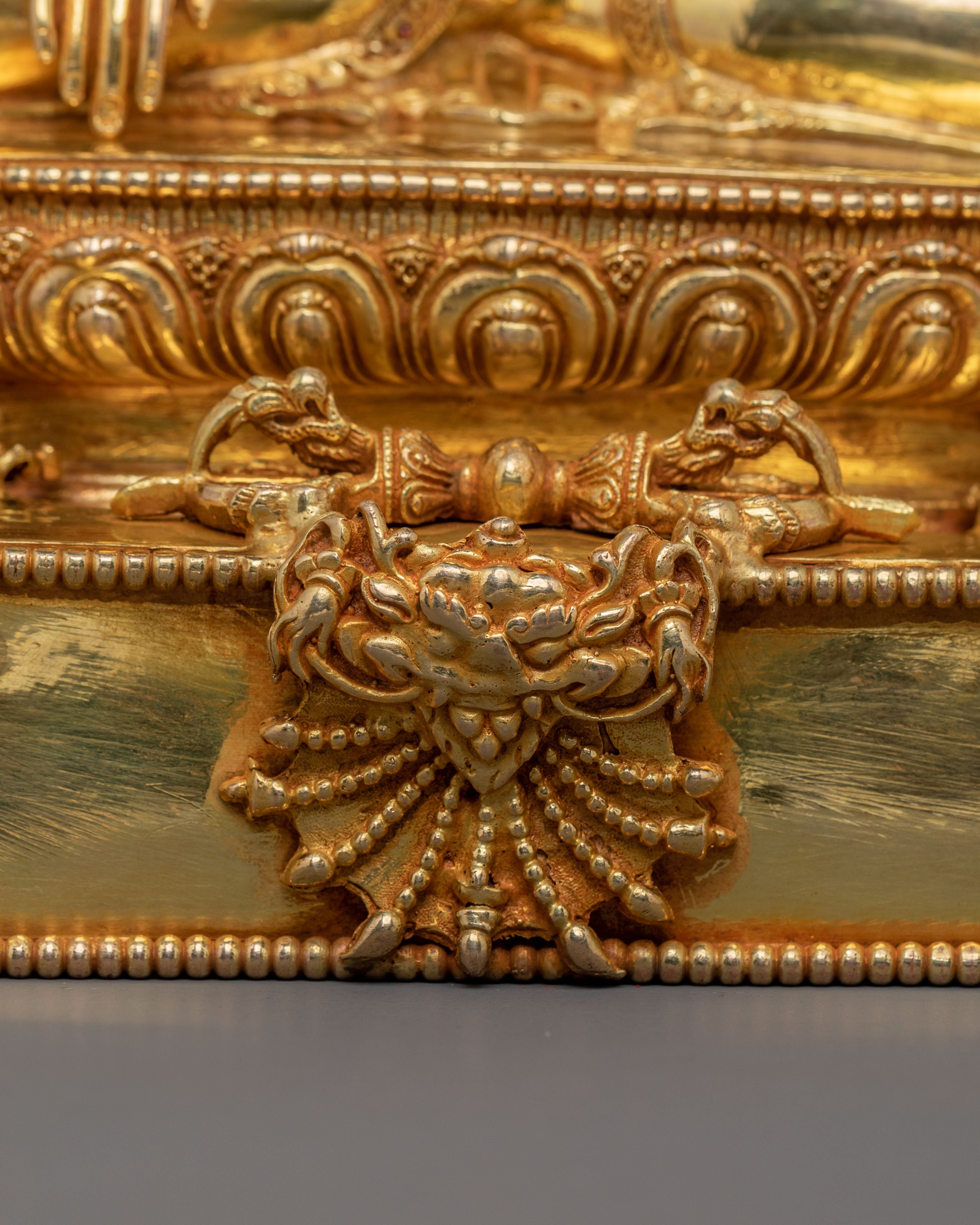 Shakyamuni Buddha Statue on Throne | Sacred Figure