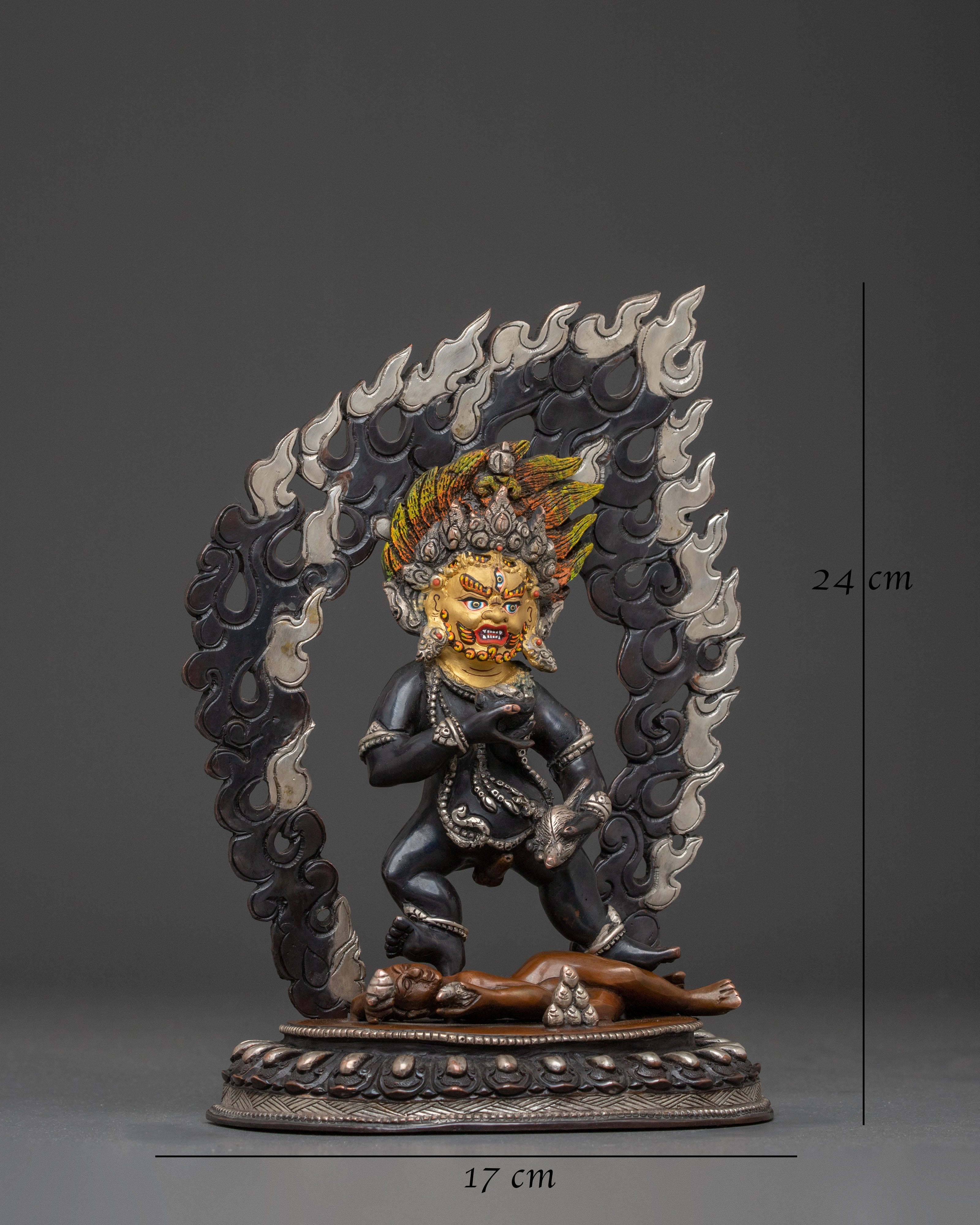 Black Dzambhala Spiritual Statue | Wealth Deity of Prosperity