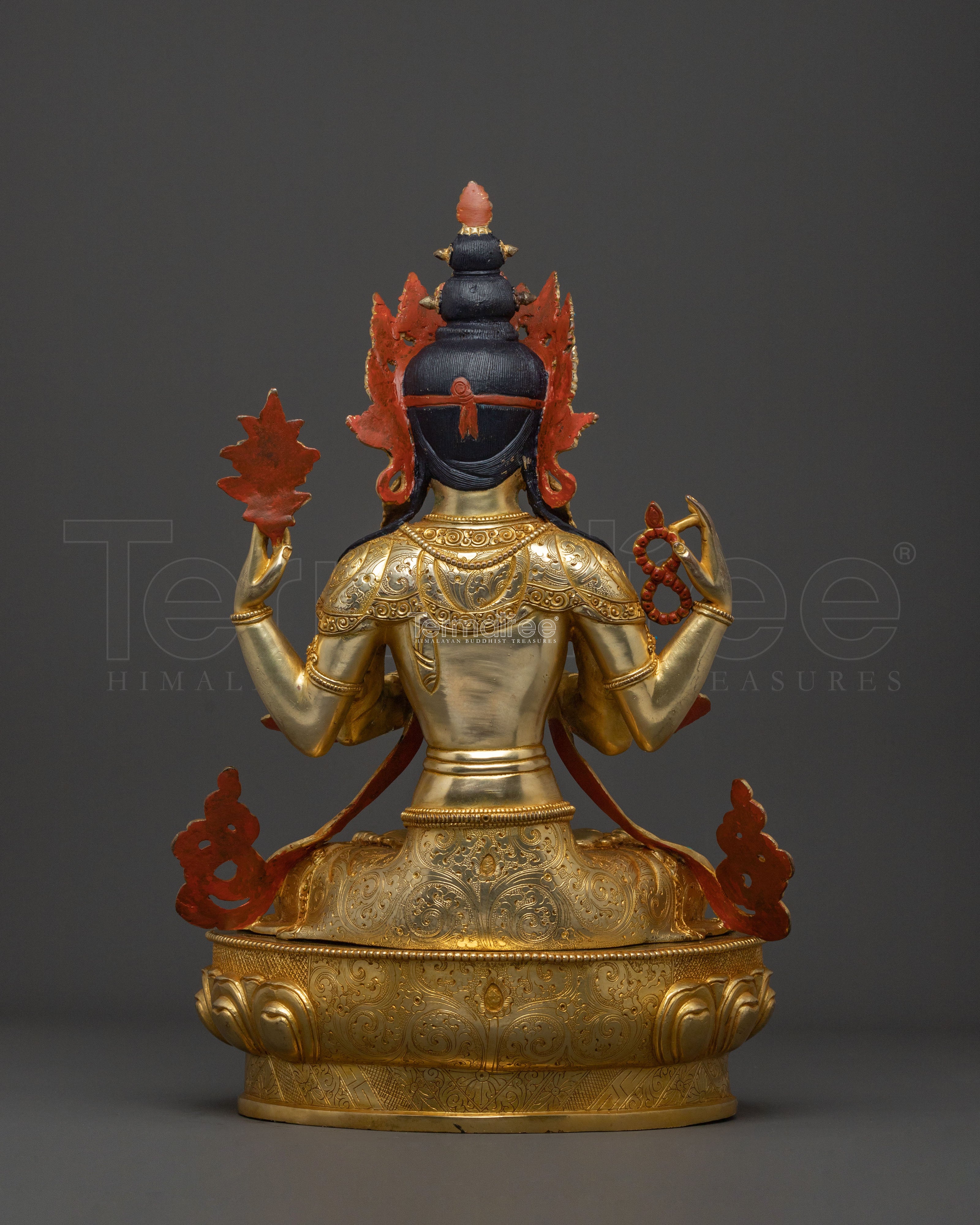Chenrezig Handcrafted Four-Armed Mercy Statue