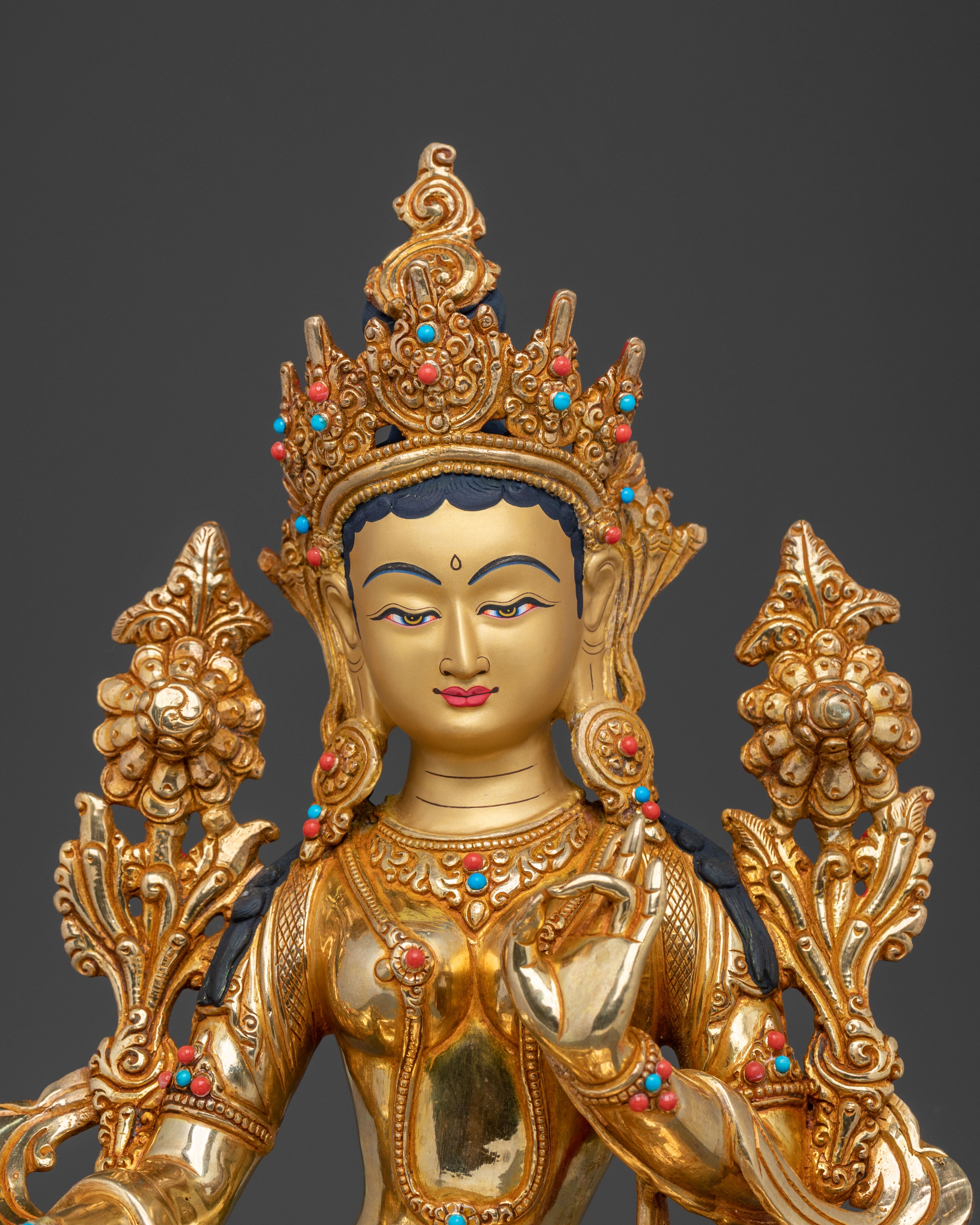 Green Tara Statue for Swift Protection | Tibetan Buddhist Art