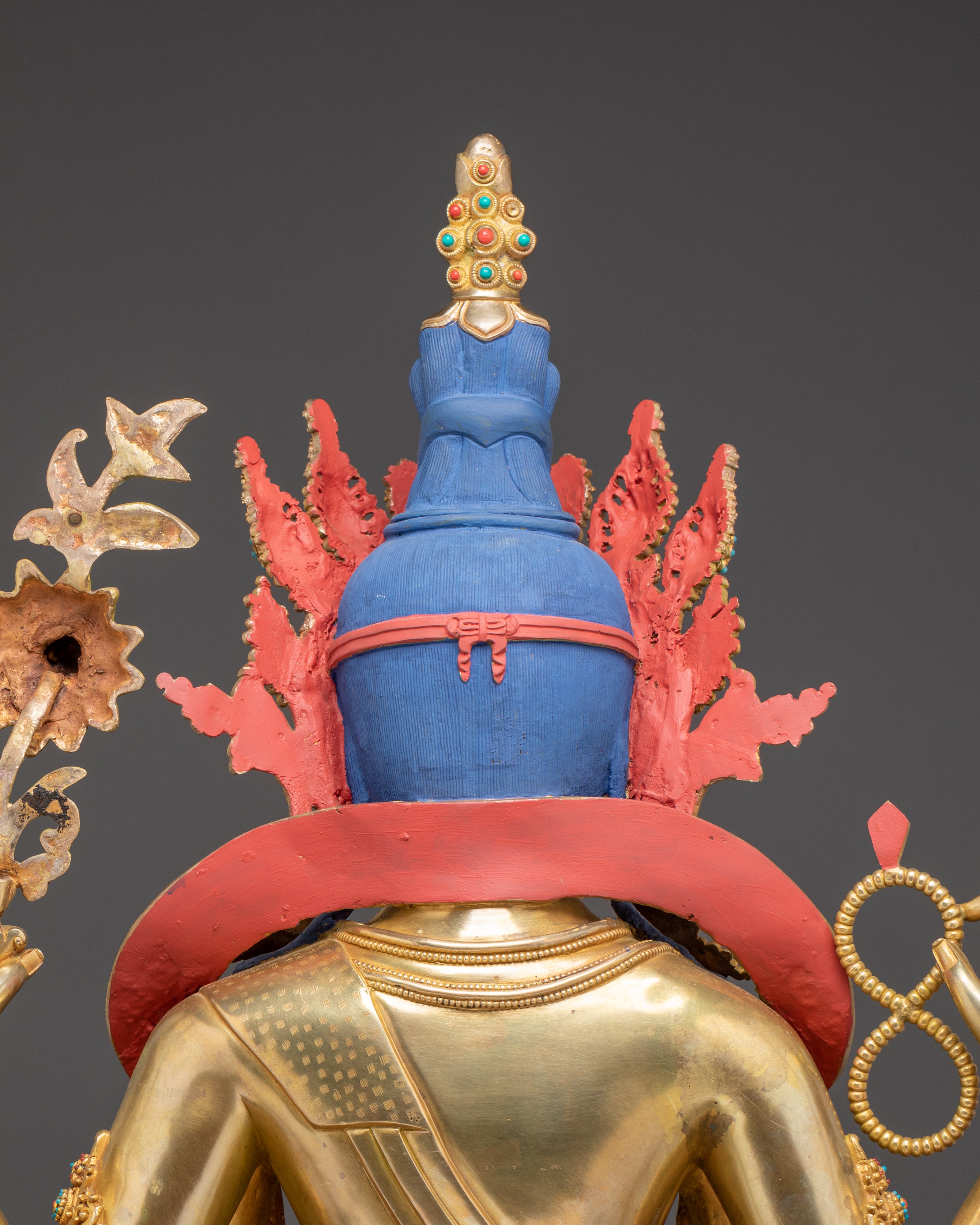Handmade Golden Statue of Chenrezig | Compassion Deity