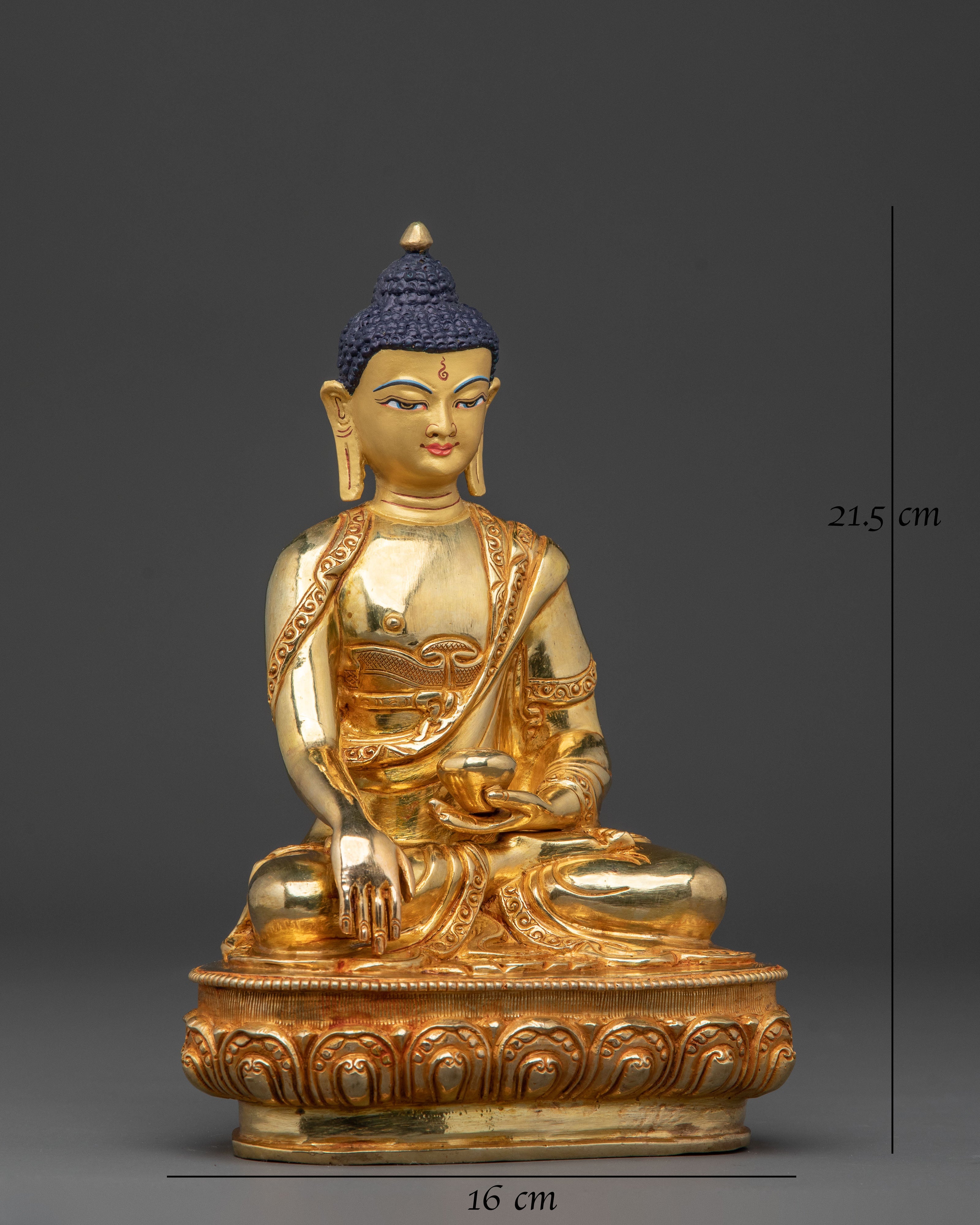 Traditional Shakyamuni Buddha Golden Statue – Handcrafted Serenity