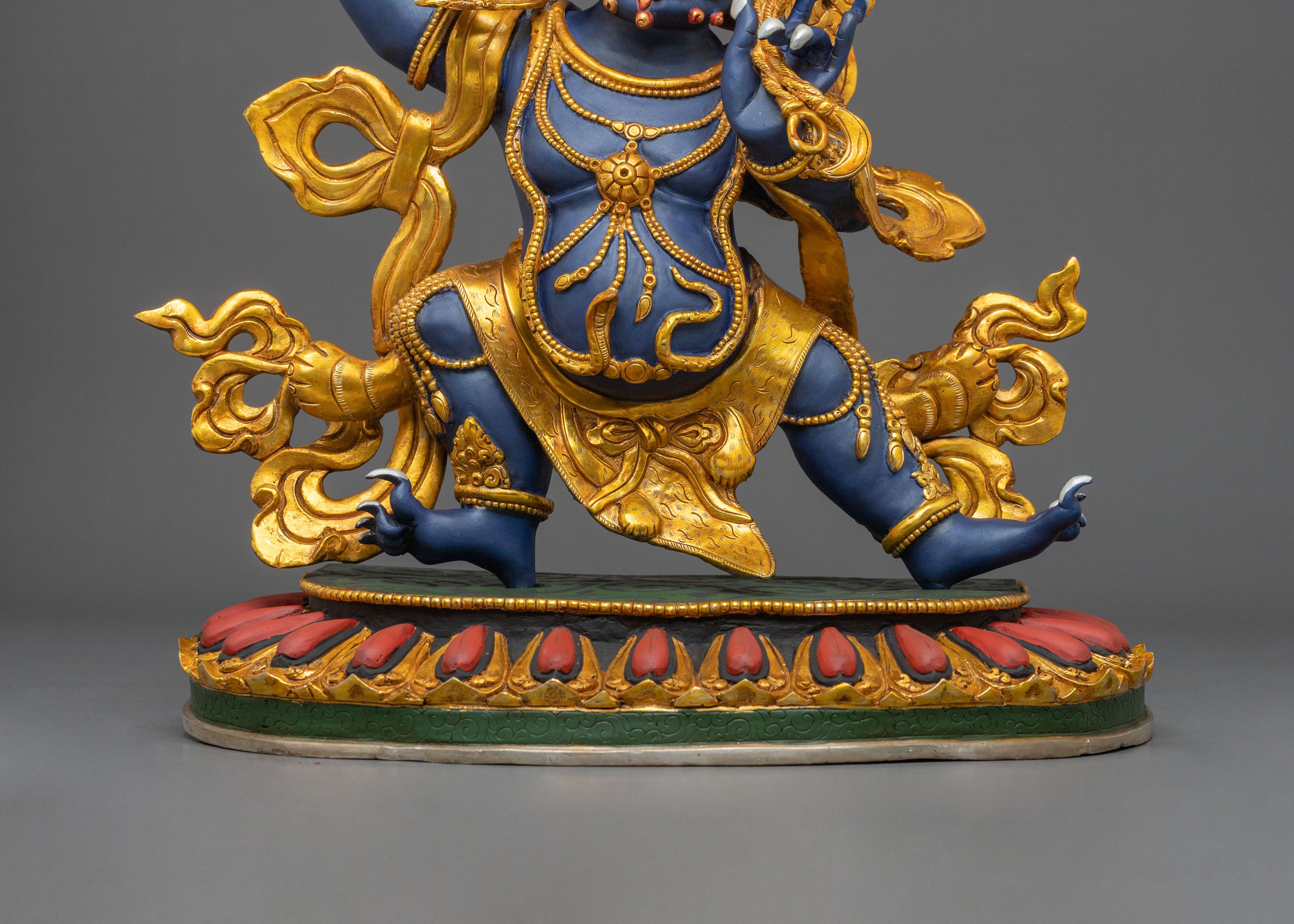 Buddhist Protector Vajrapani Sculpture: Buddhist Deity of Strength and Dharma