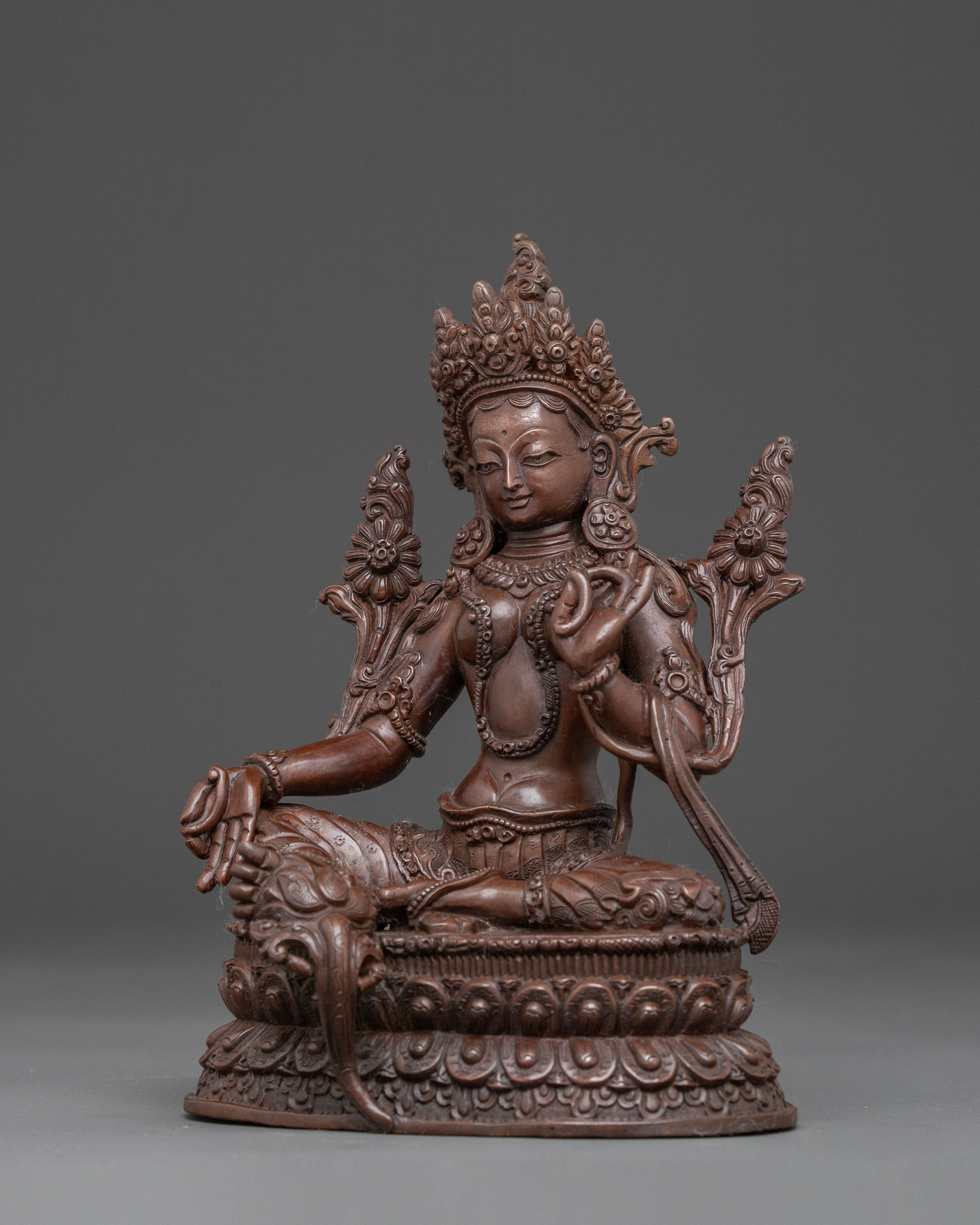 Handmade Mother Shyama Tara Sacred Statue | Buddhist Female Deity