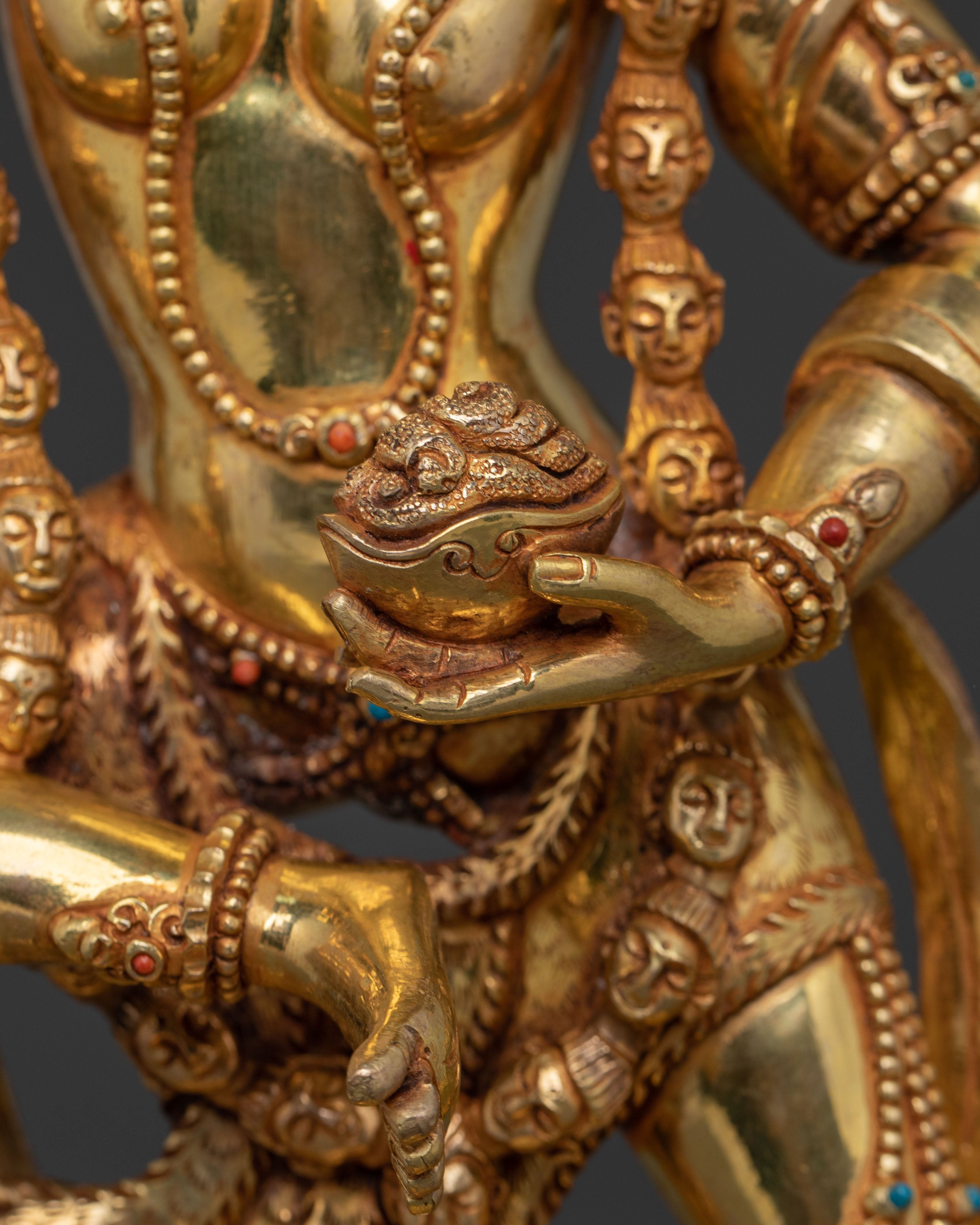 Simhamukha Sacred Sculpture | Lion-Faced Wisdom Dakini