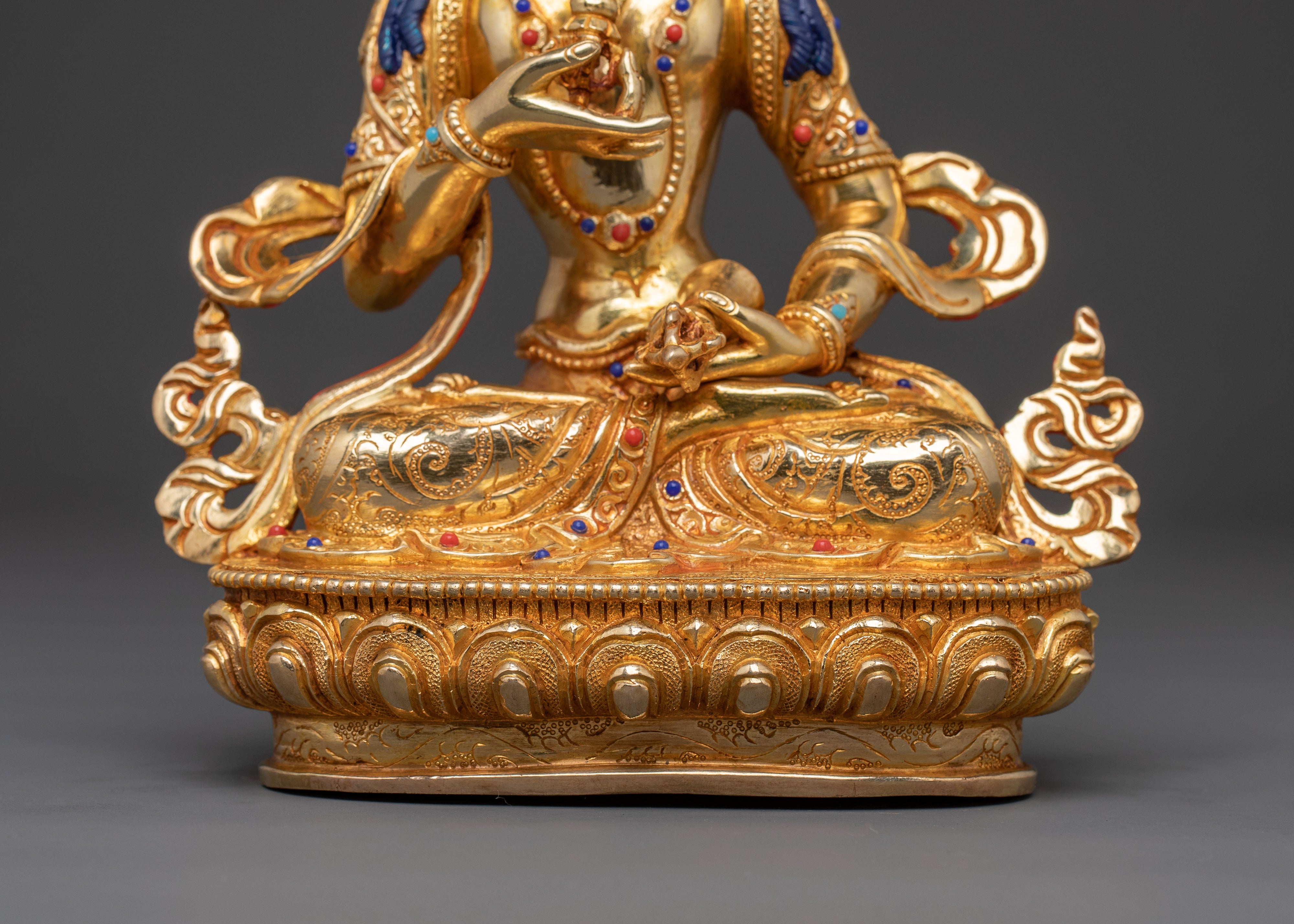 Vajrasattva Buddha | Handcrafted 24K Gold Gilded Statue