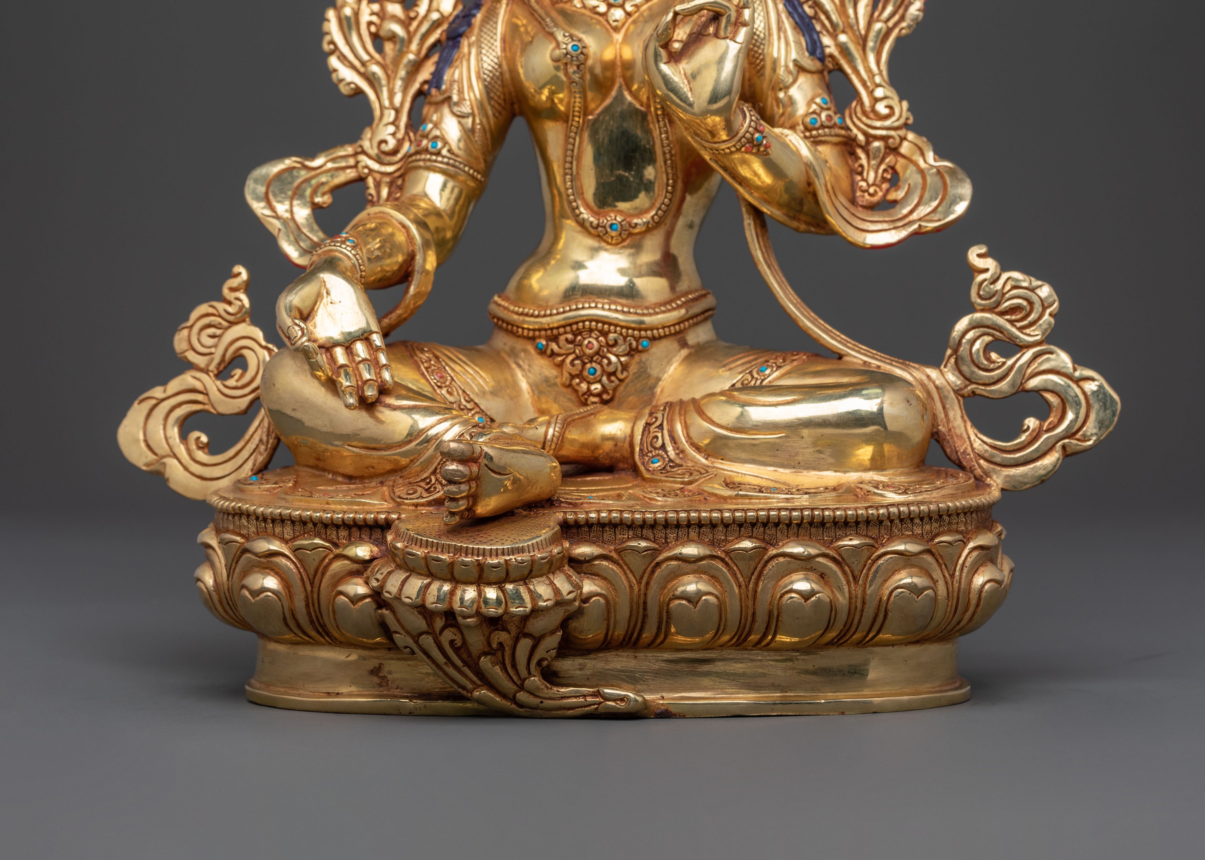 Green Tara Copper Statue | Goddess of Protection