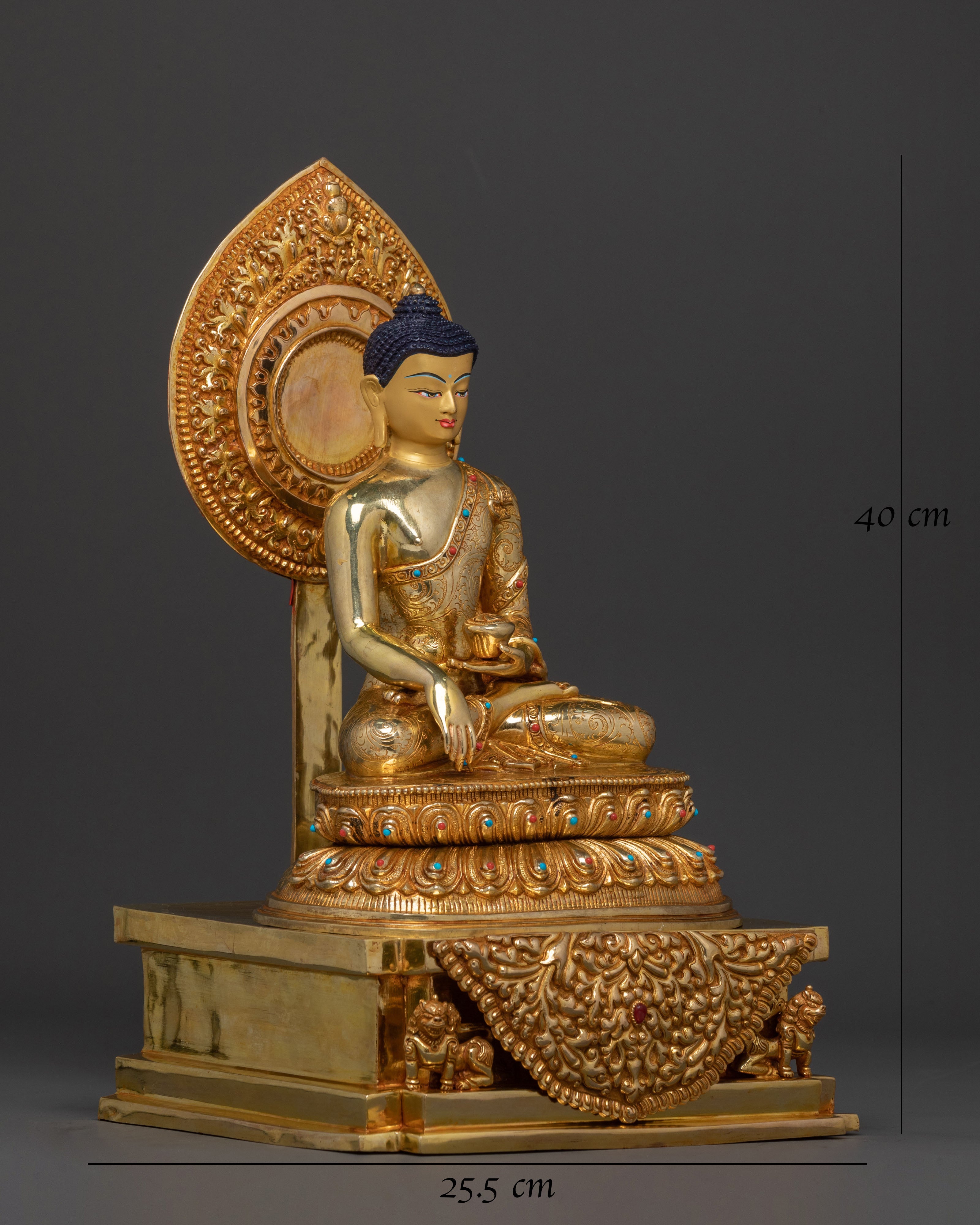 Shakyamuni Buddha Statue with a Throne | Meditation Figure