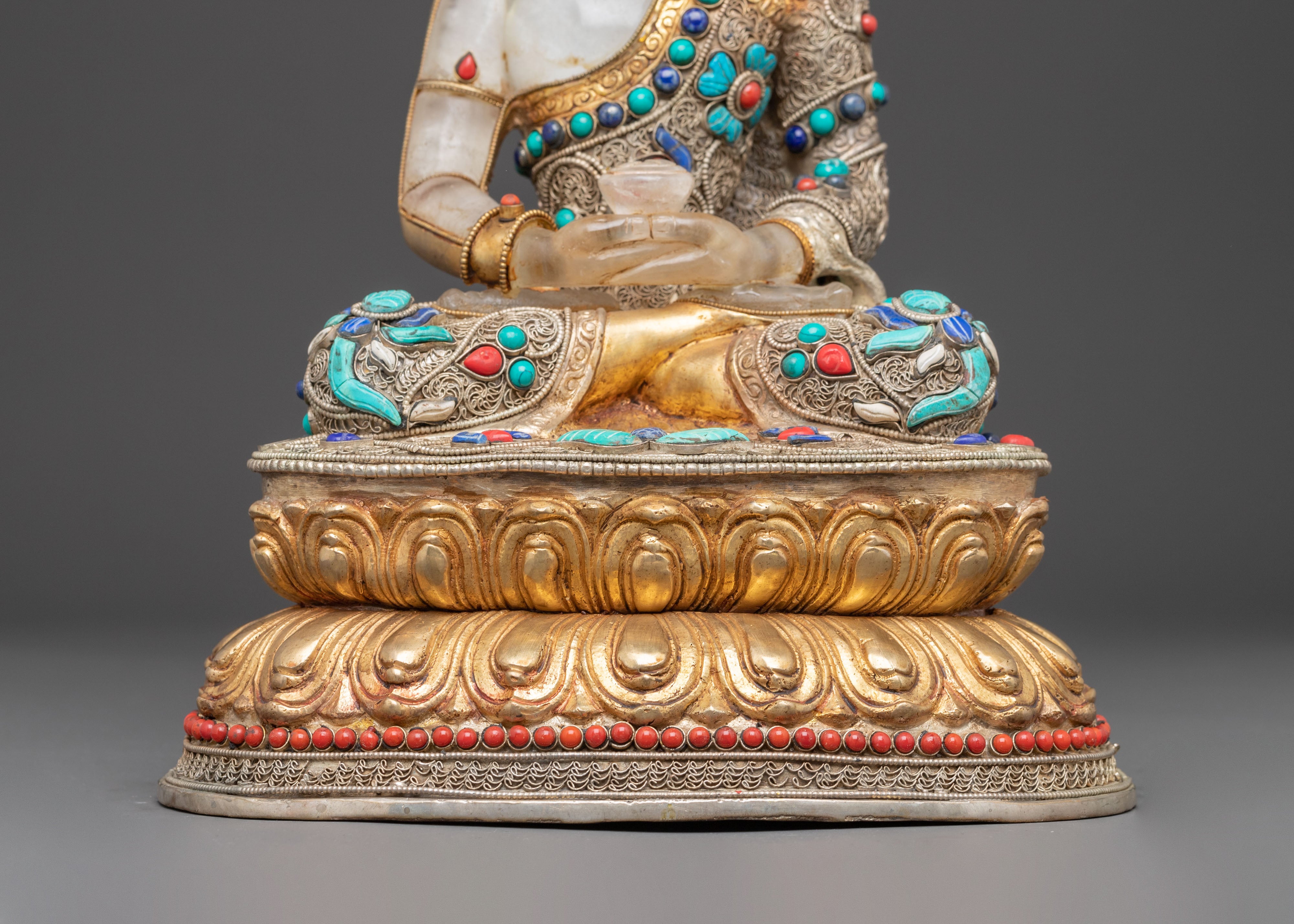 Crystal Statue of Buddha Amitabha | Infinite Light of Enlightenment