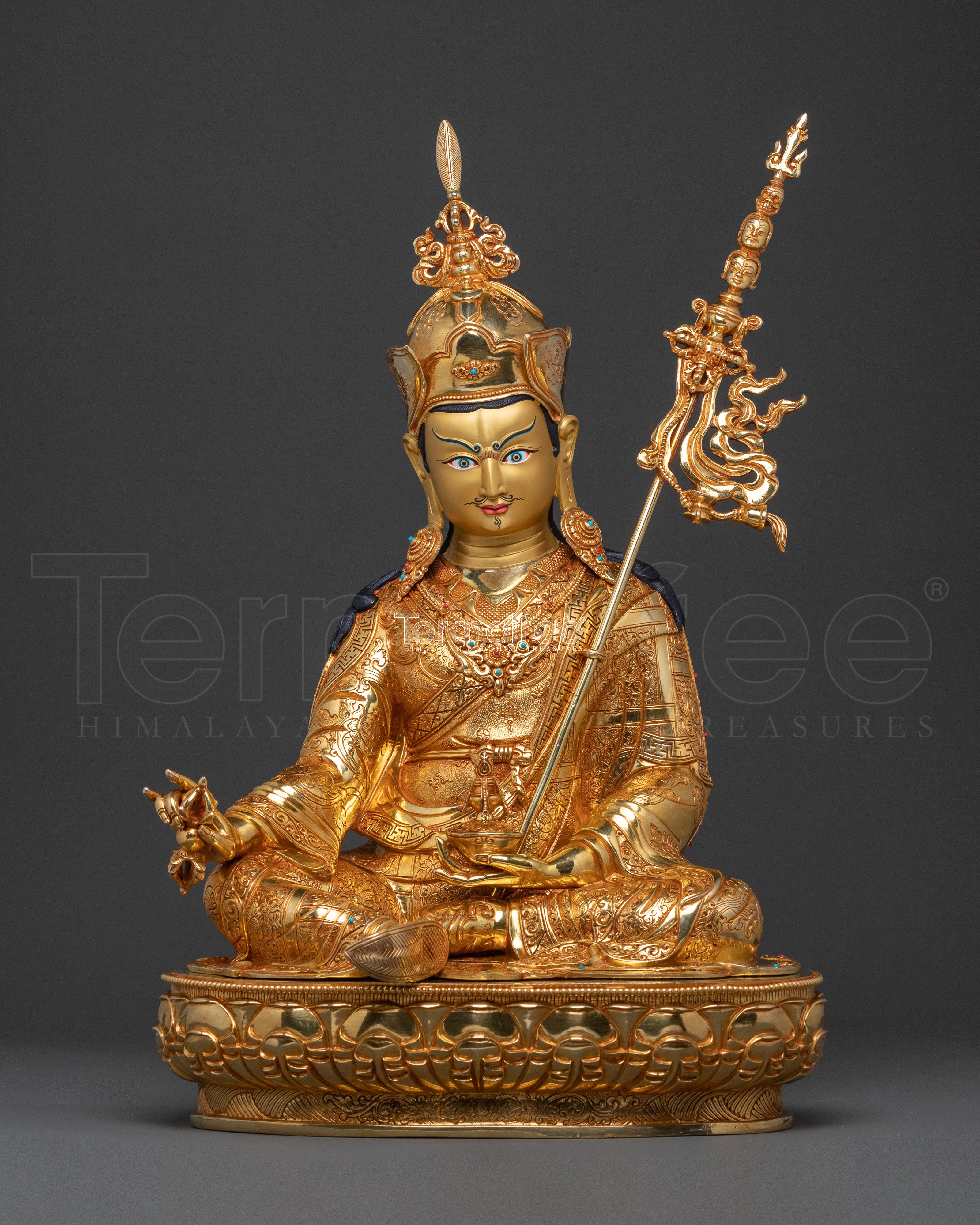 Guru Rinpoche Traditional Statue | Spiritual Altar Decor