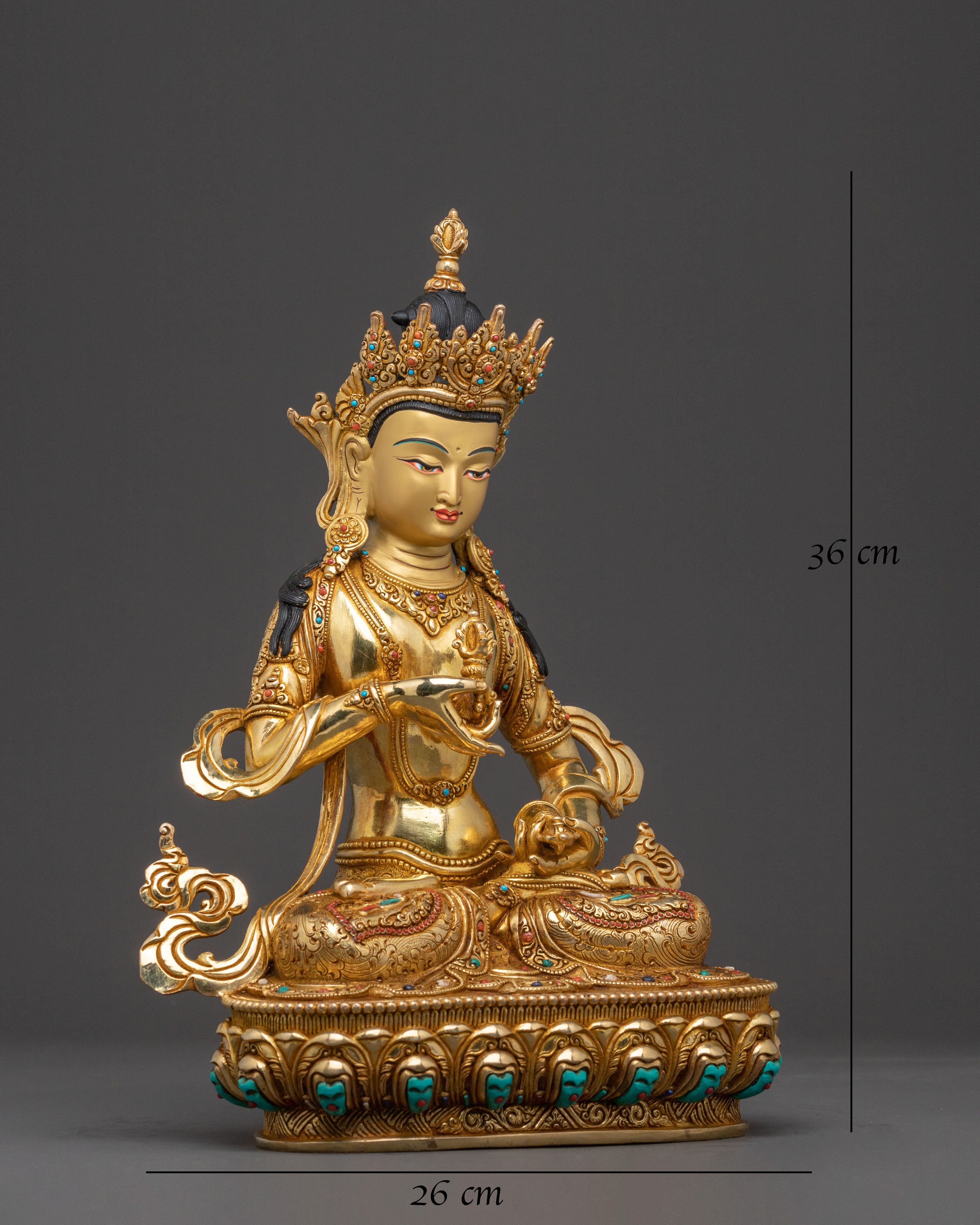 24K Gilded Vajrasattva Bodhisattva Wisdom Statue