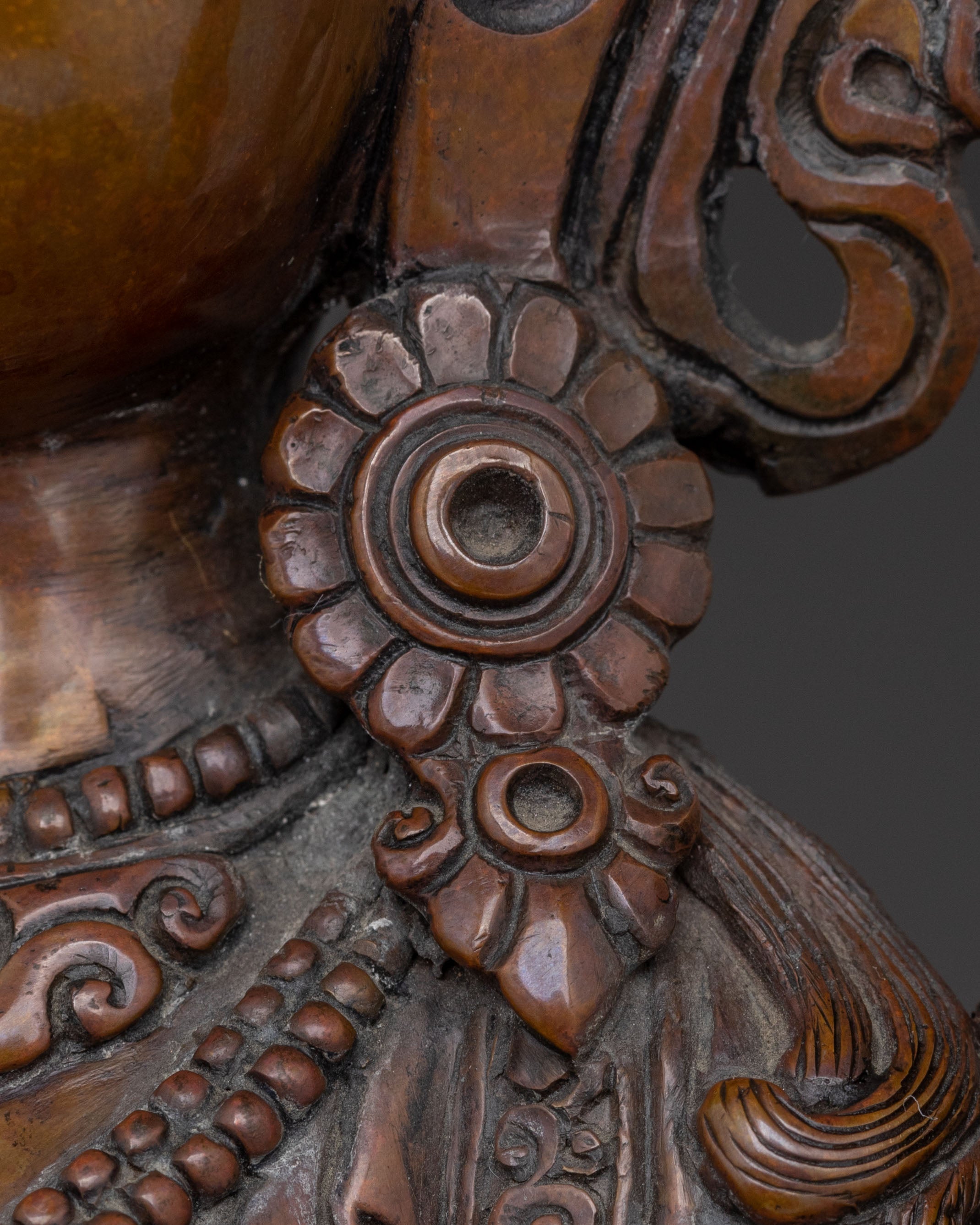 White Tara Oxidized Copper Statue | Spiritual Icon