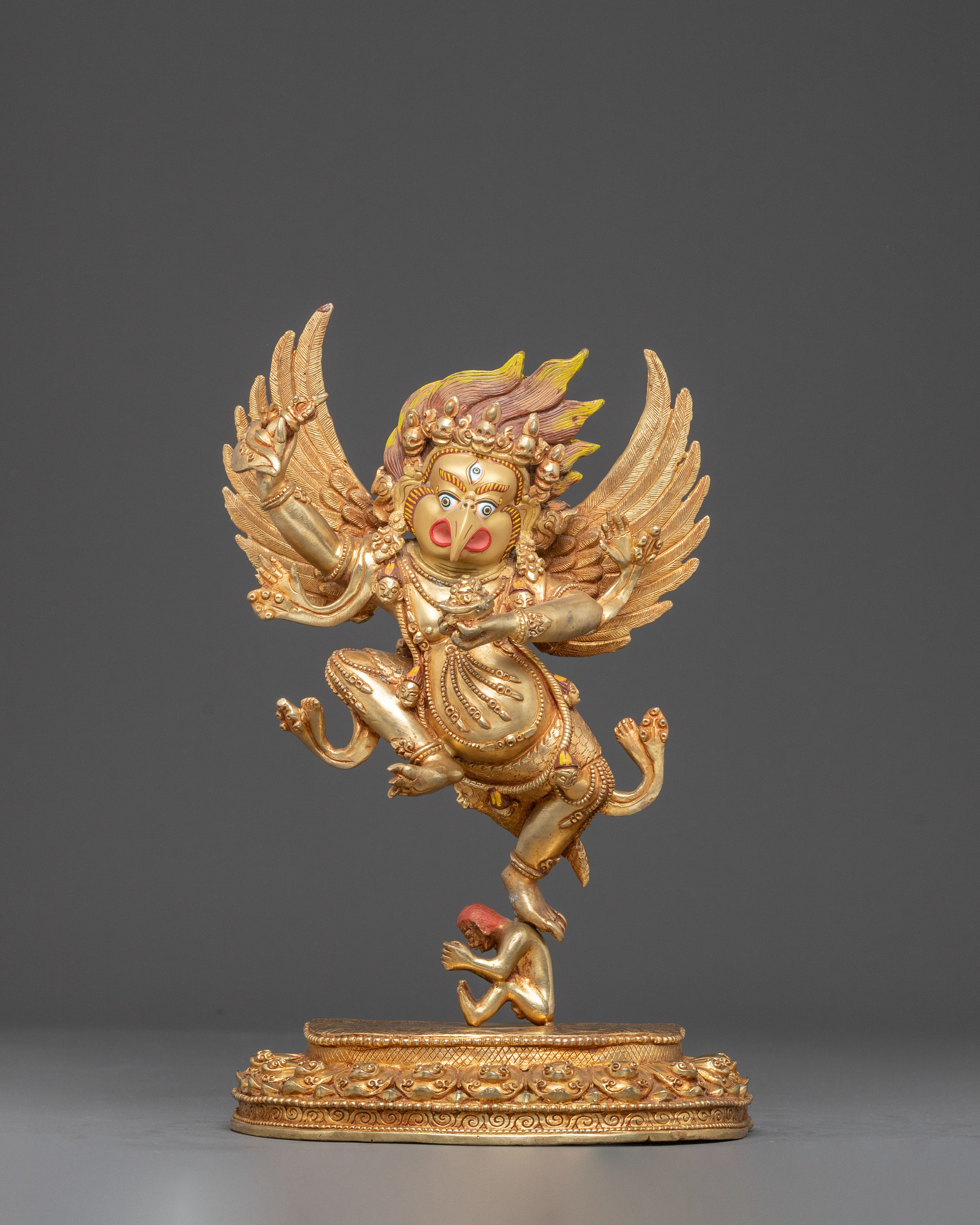 Golden Handmade Statue of Garuda | Divine Protector