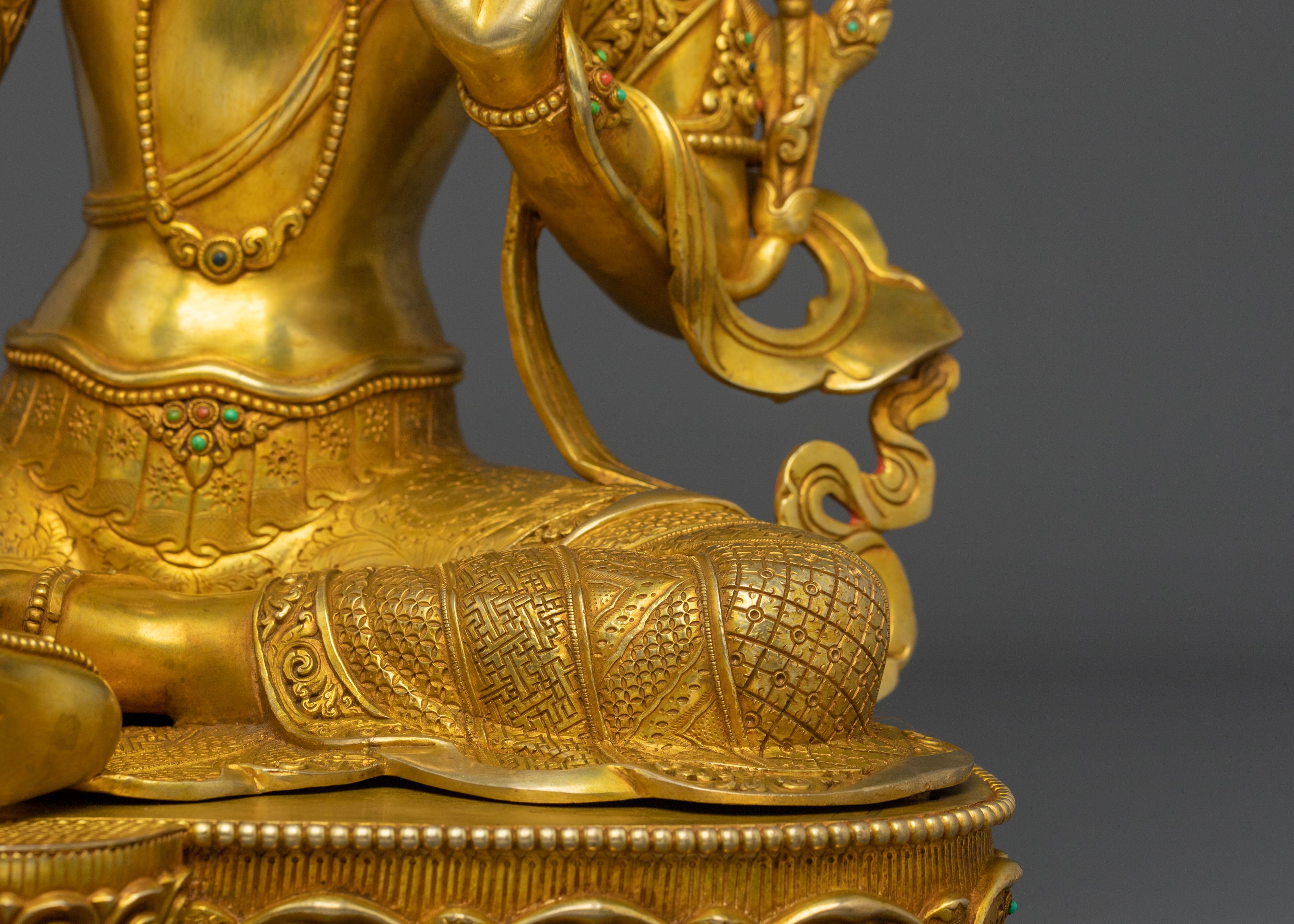 Guardian Green Tara Himalayan Statue | Sacred Meditation Altar Decor