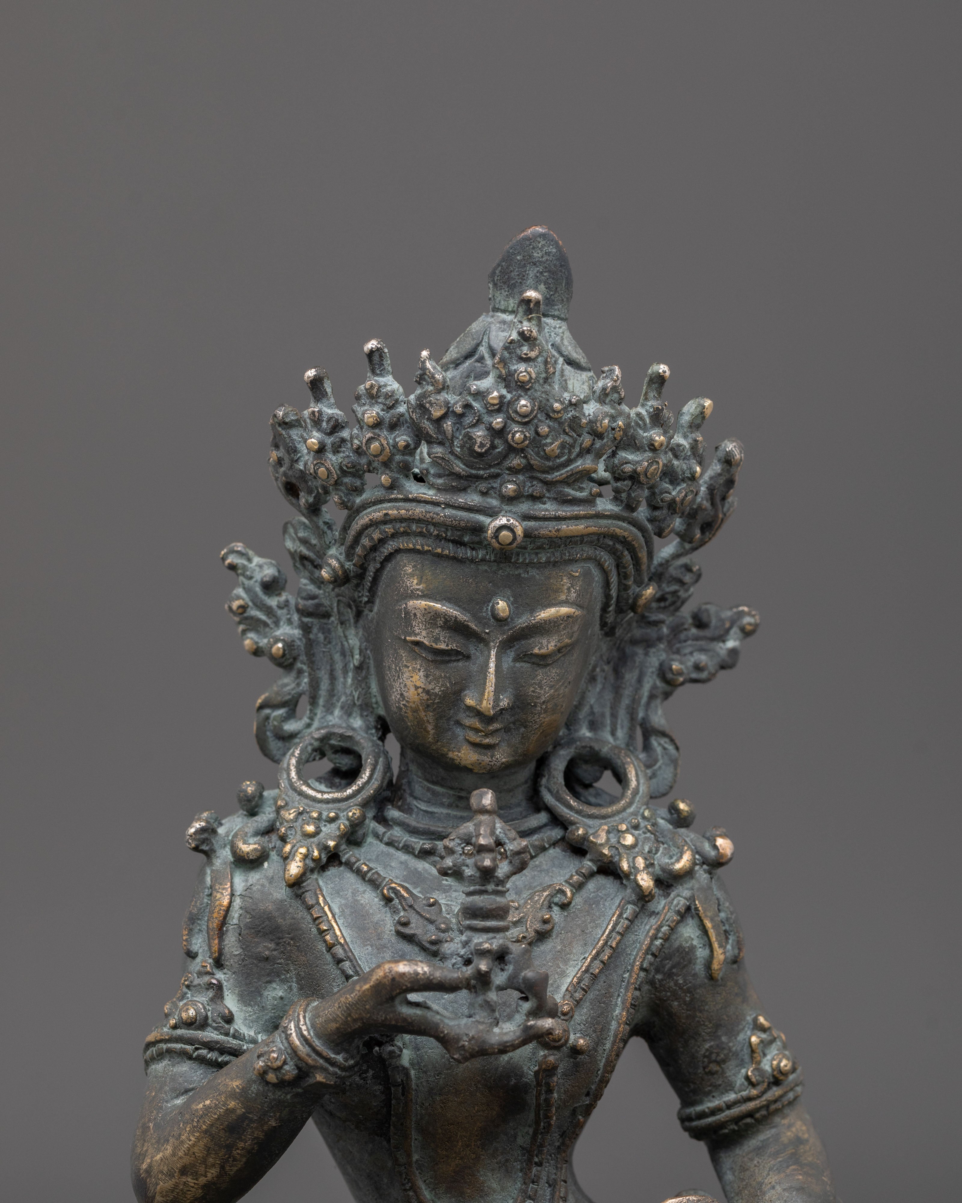 Vajrasattva Statue | Sacred Figurine with Antique Finish