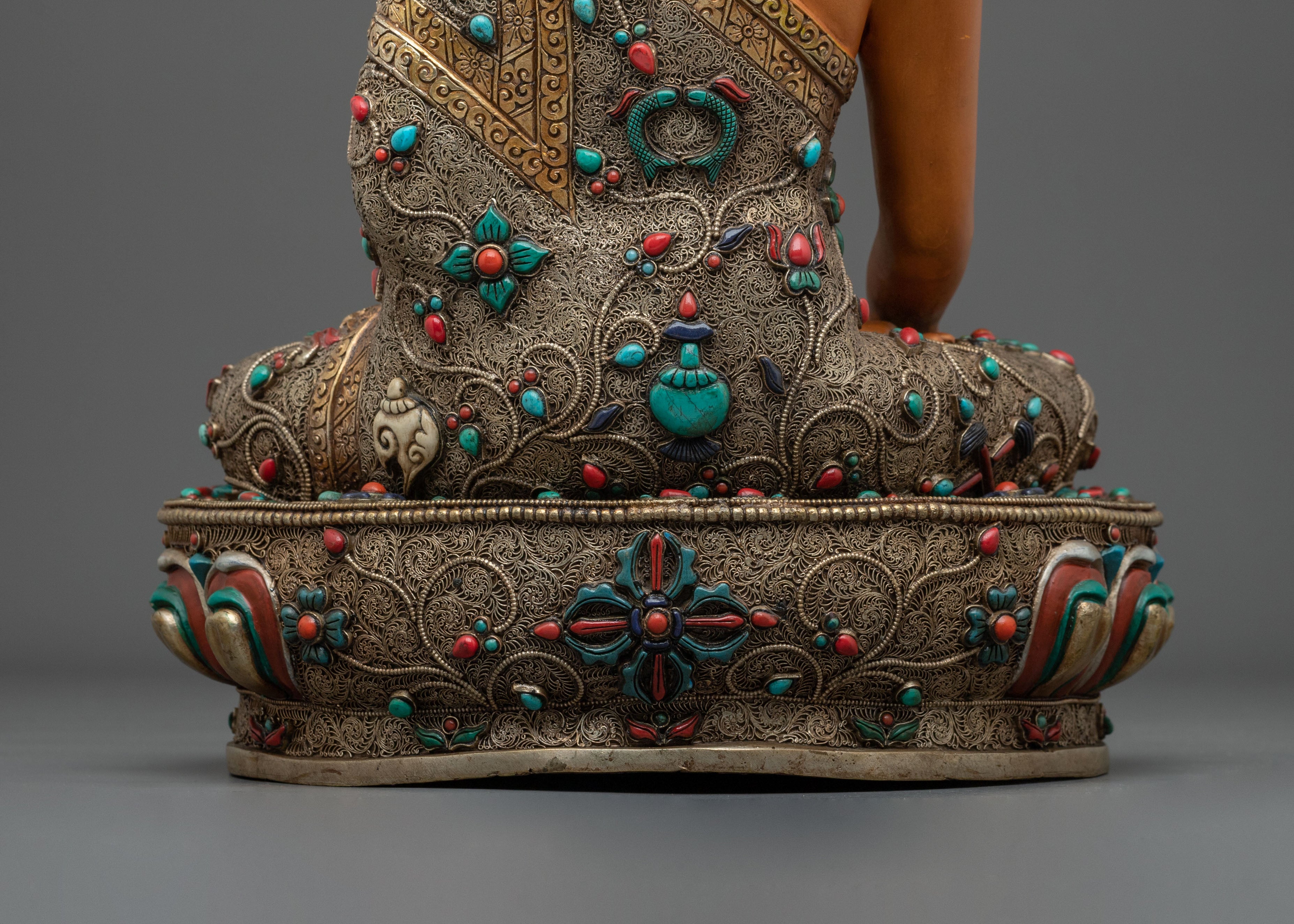 Shakyamuni Buddha Himalayan Statue | Exquisitely Gilded