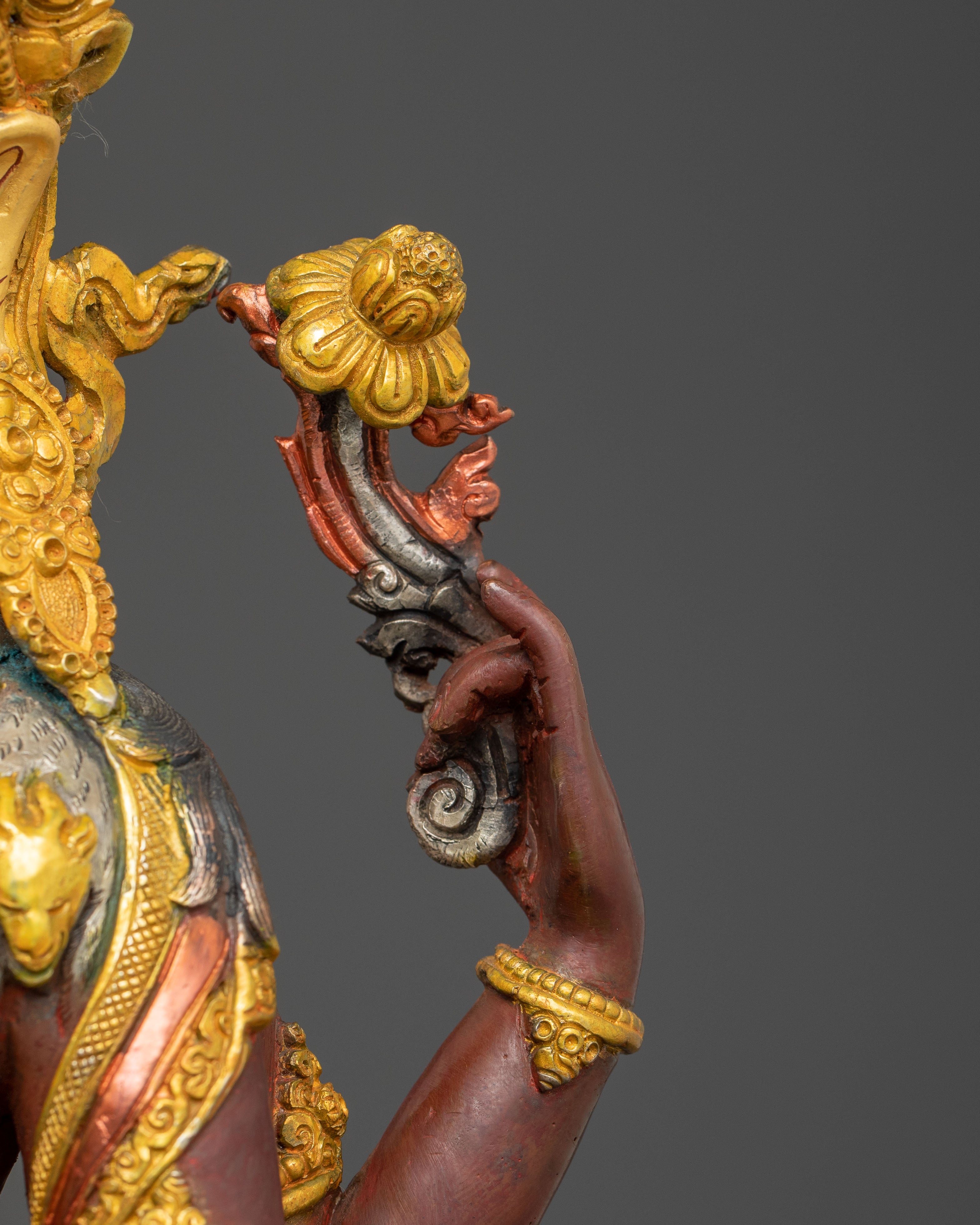 Chenrezig Traditional Statue: 24K Gold Gilded Artistry