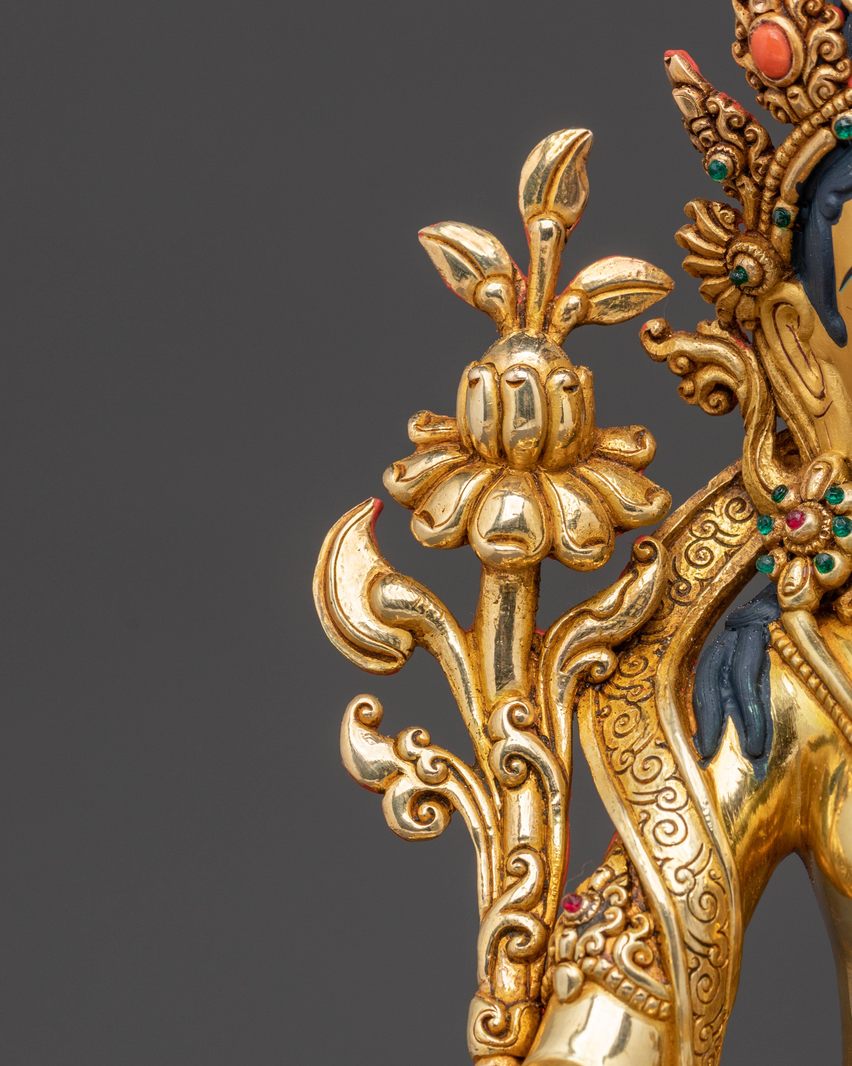 Green Tara Statue Liberator of Suffering | Hand-Gilded Elegance