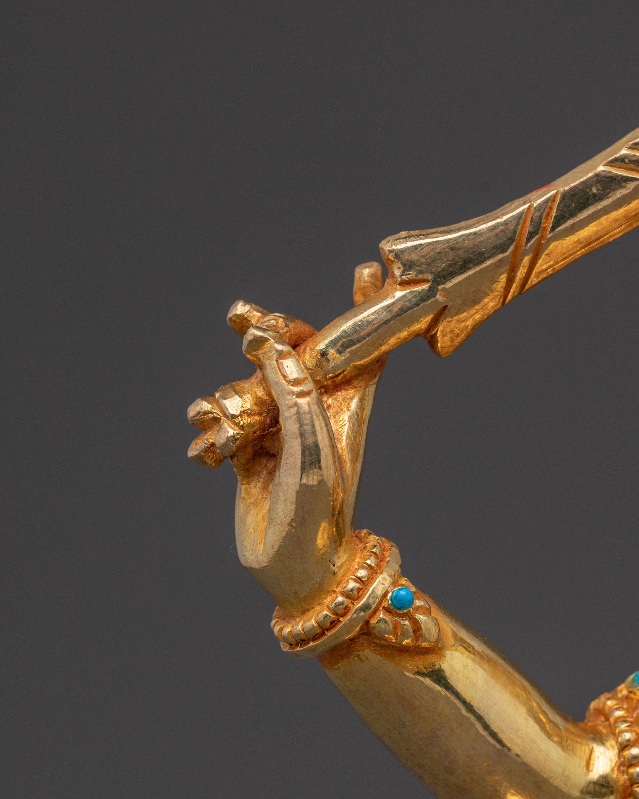 Handcrafted Manjushri Spiritual Sculpture for Decor