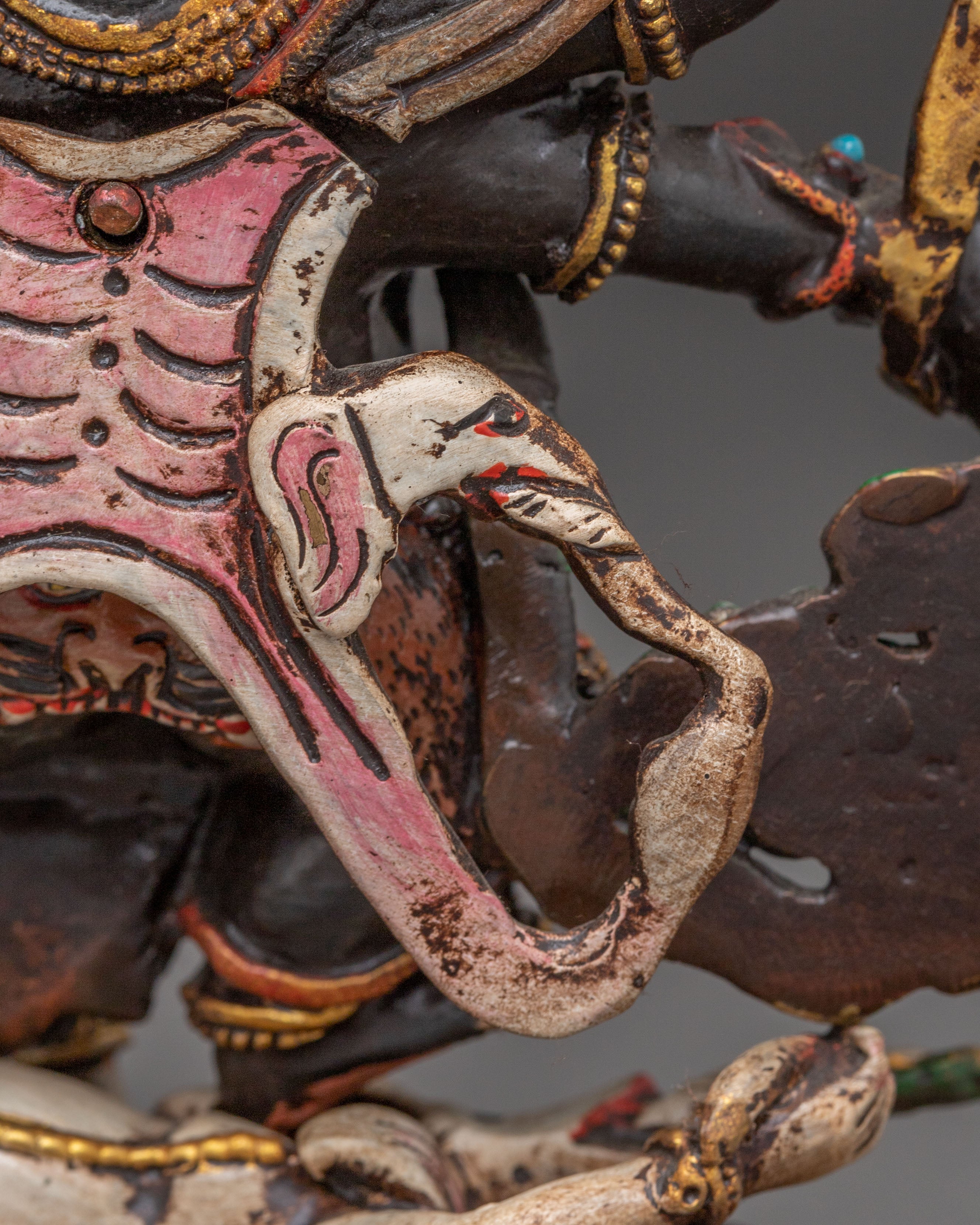 Golden Sculpture of Six-Armed Mahakala