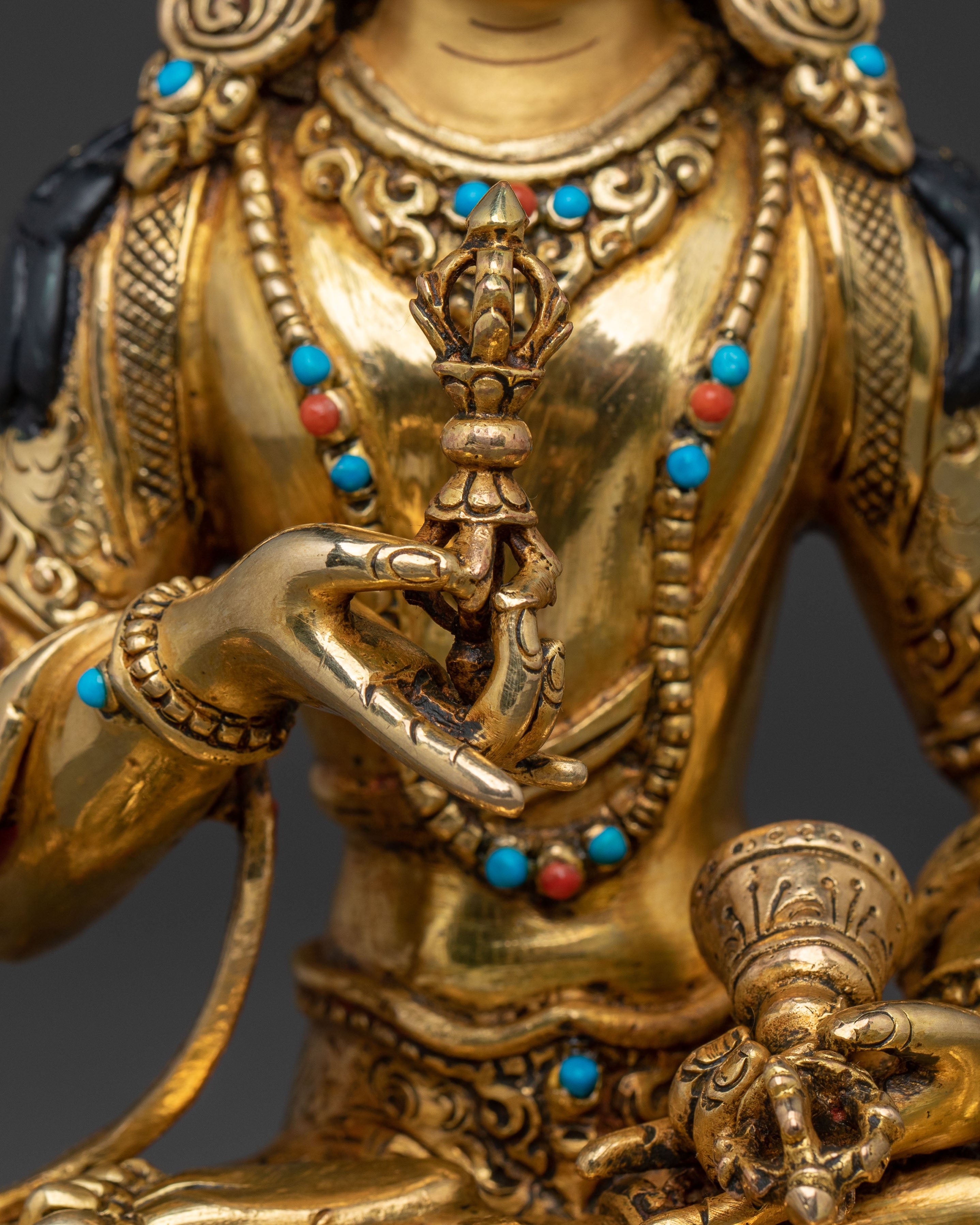 Vajrasattva Purifying Statue | 24K Gold Gilded Figure