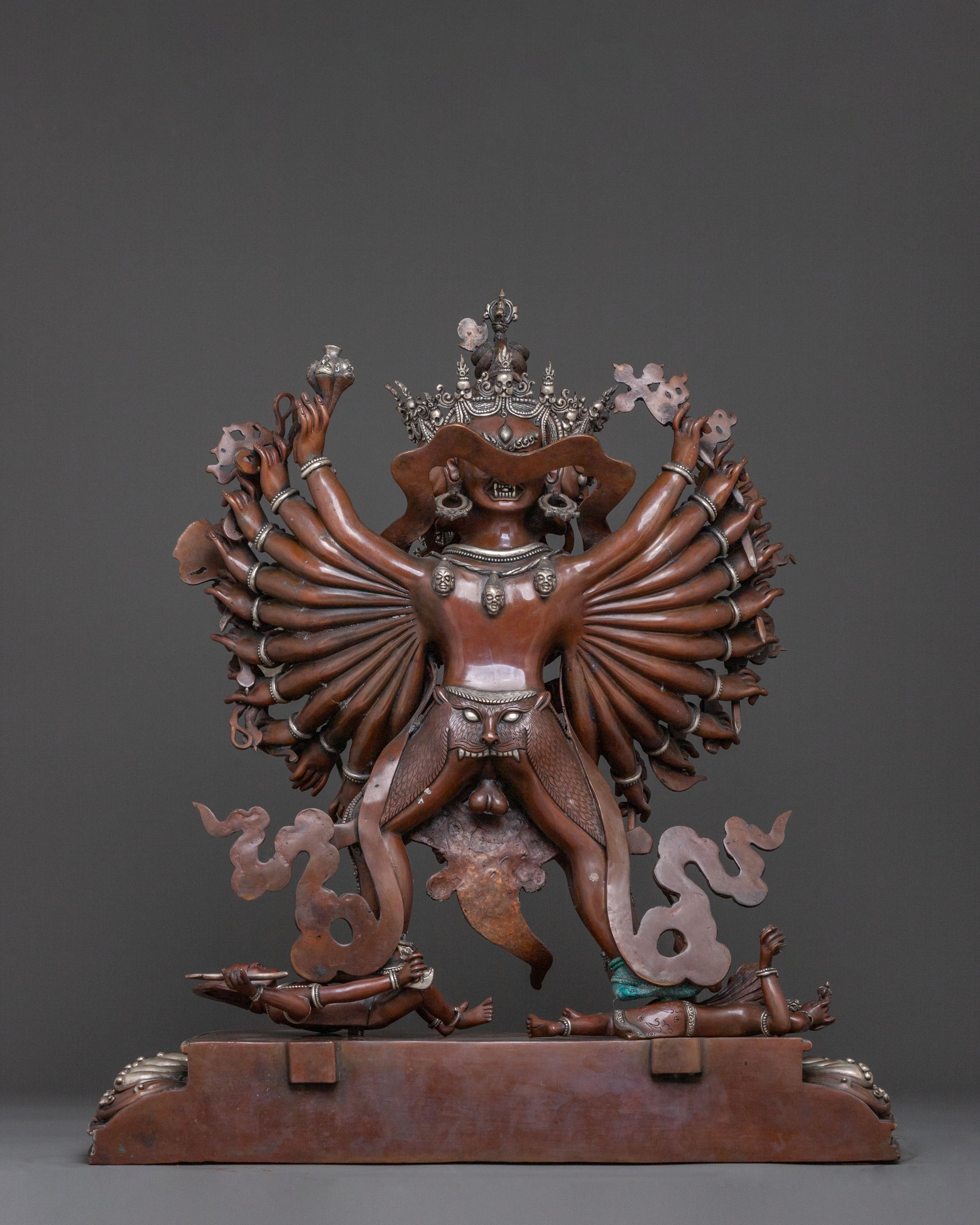 Kalachakra Handcrafted Statue | Silver-Plated Figurine