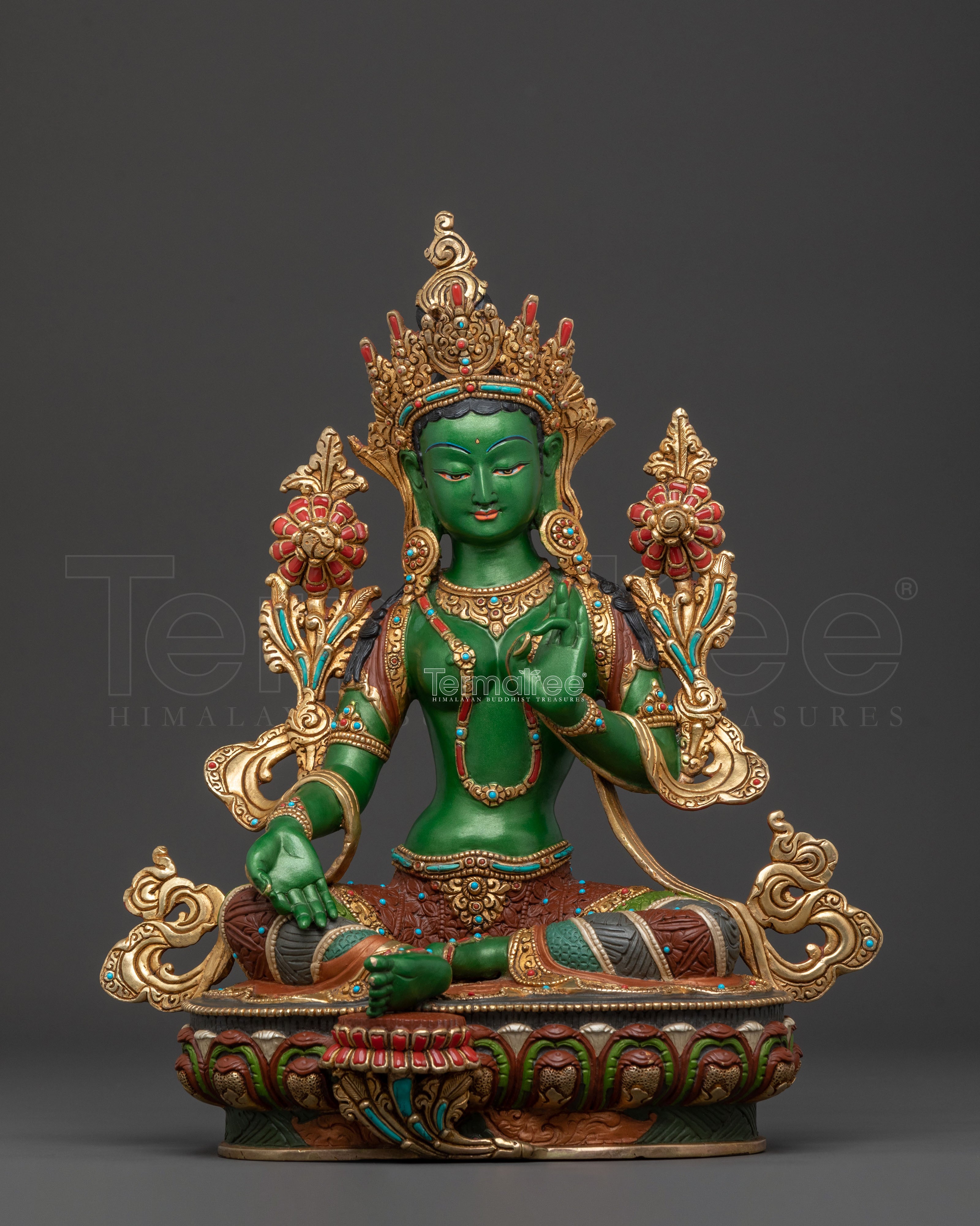 Green Tara Statue of Sacred Protection | Goddess of Compassion