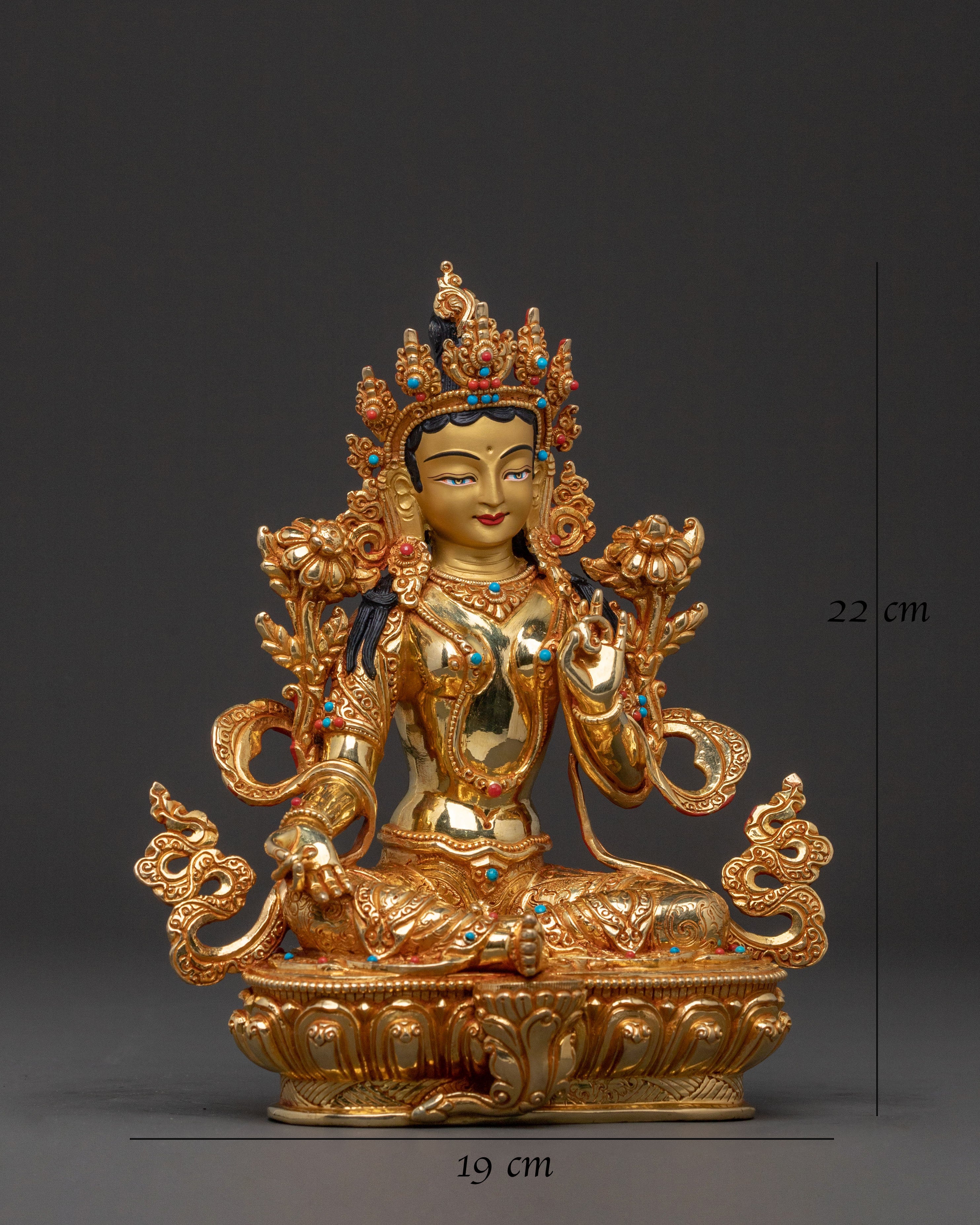 Mother Green Tara Spiritual Statue for Home Decor
