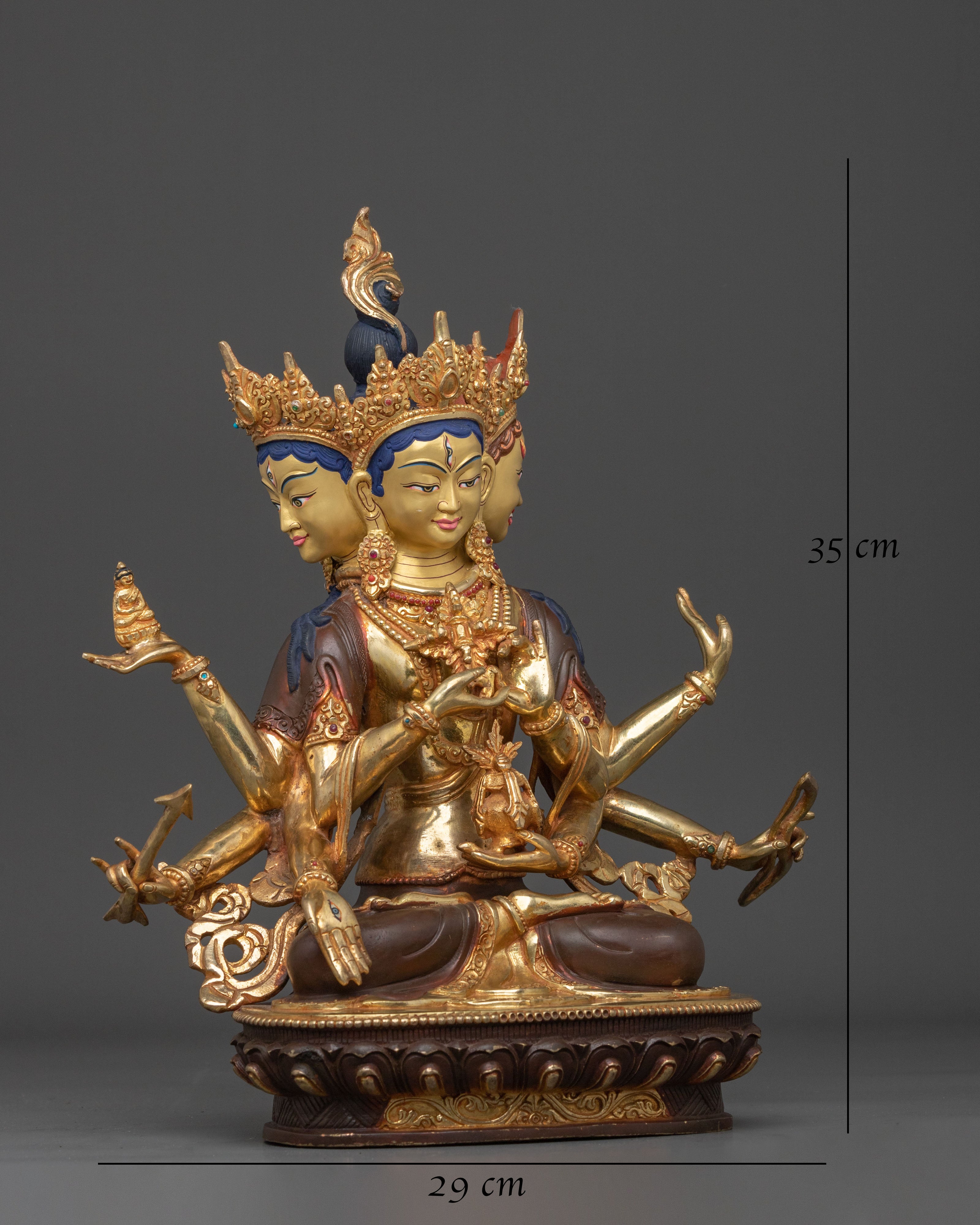 Dakini Namgyalma Statue | 24K Gold Gilded Figurine