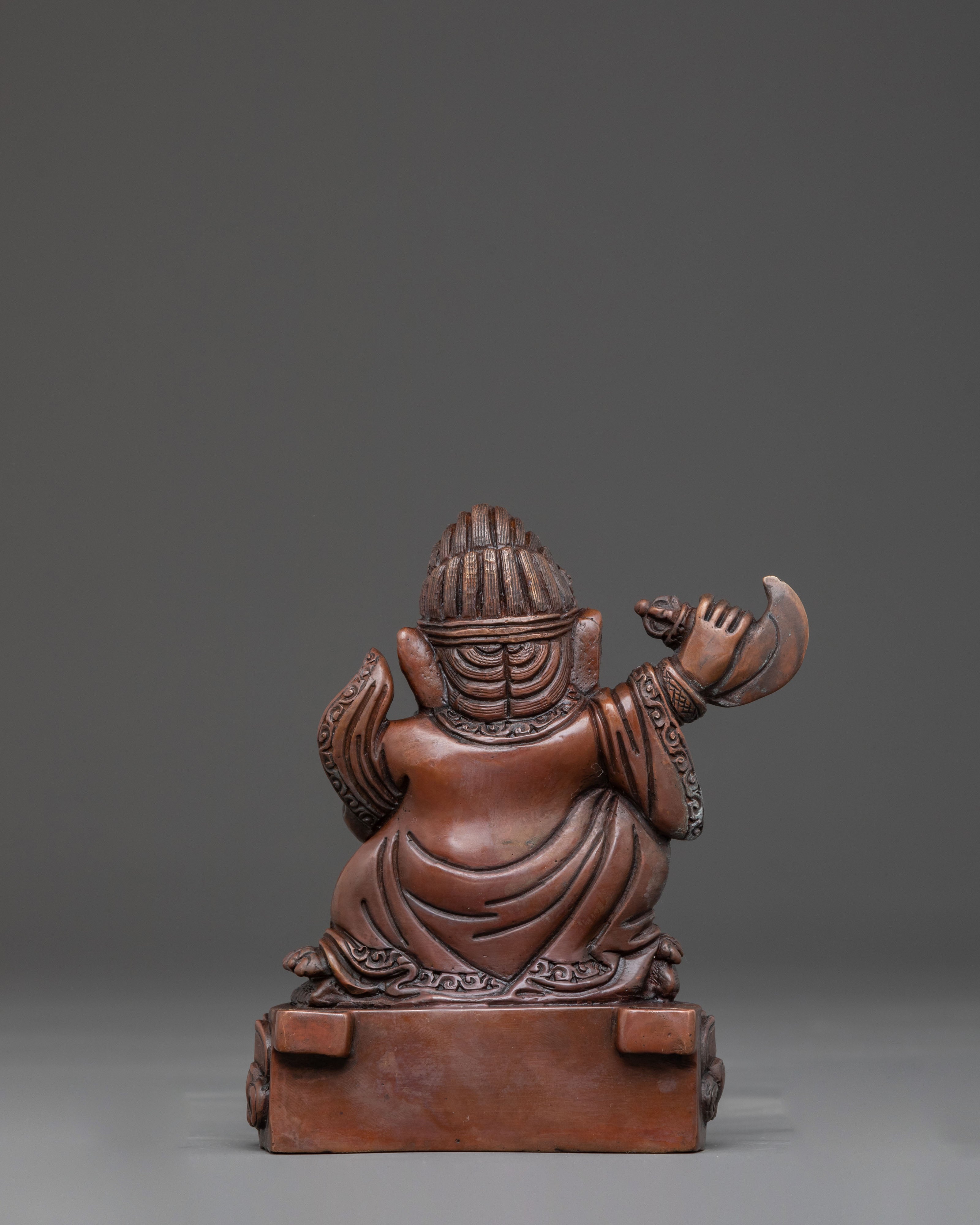 Mahakala Bernakchen Spiritual Figurine – Oxidized Copper Art