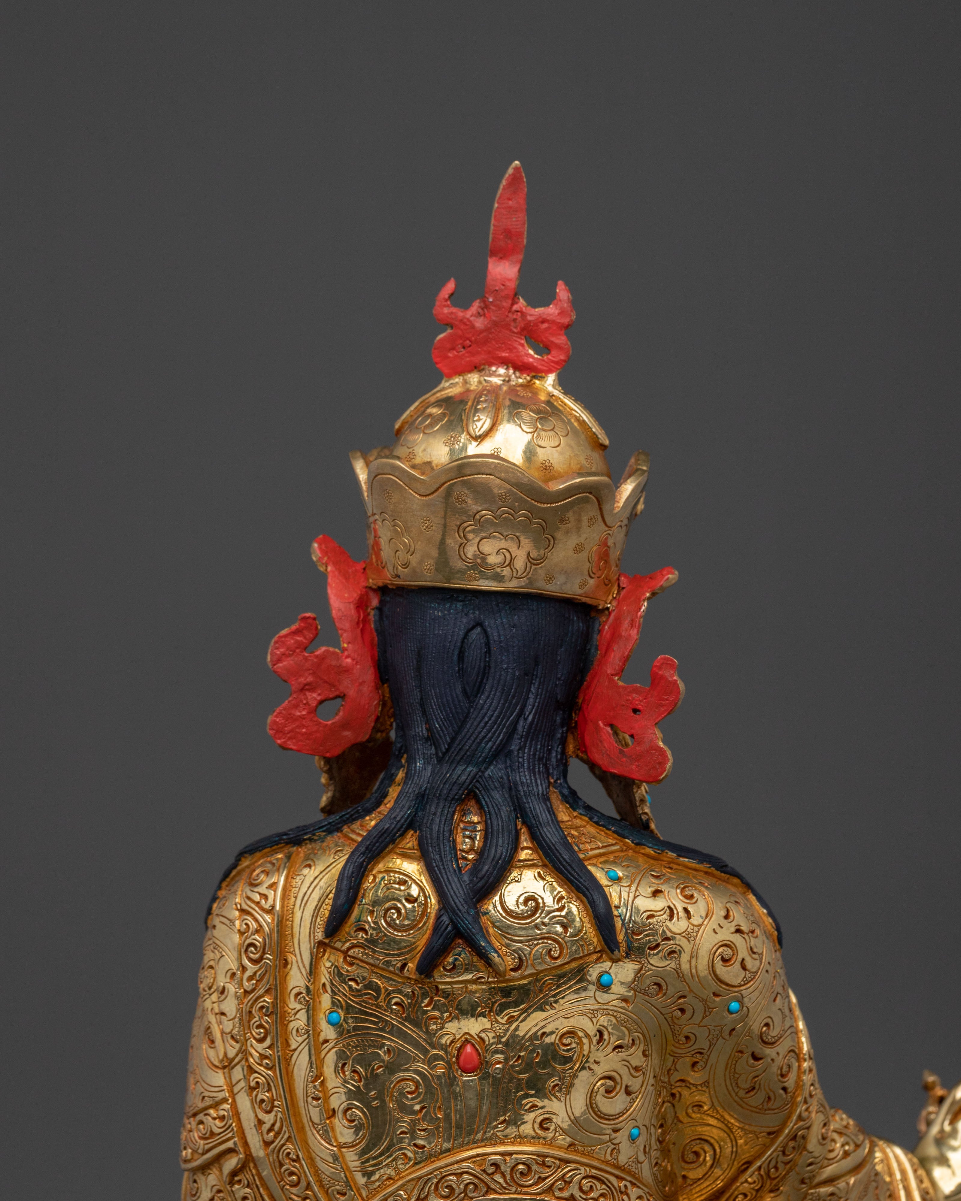 Guru Rinpoche Meditation Statue | Handcrafted Copper Altar Decor