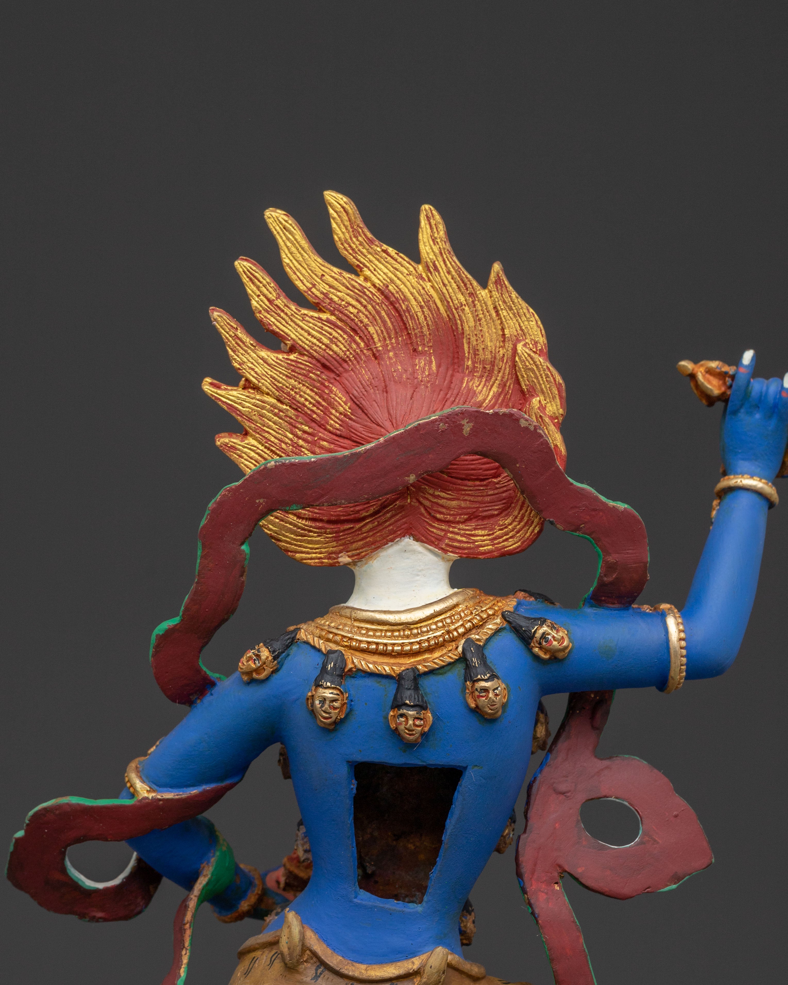 24K Gold Gilded Shima Mukha Statue | Radiant Wisdom