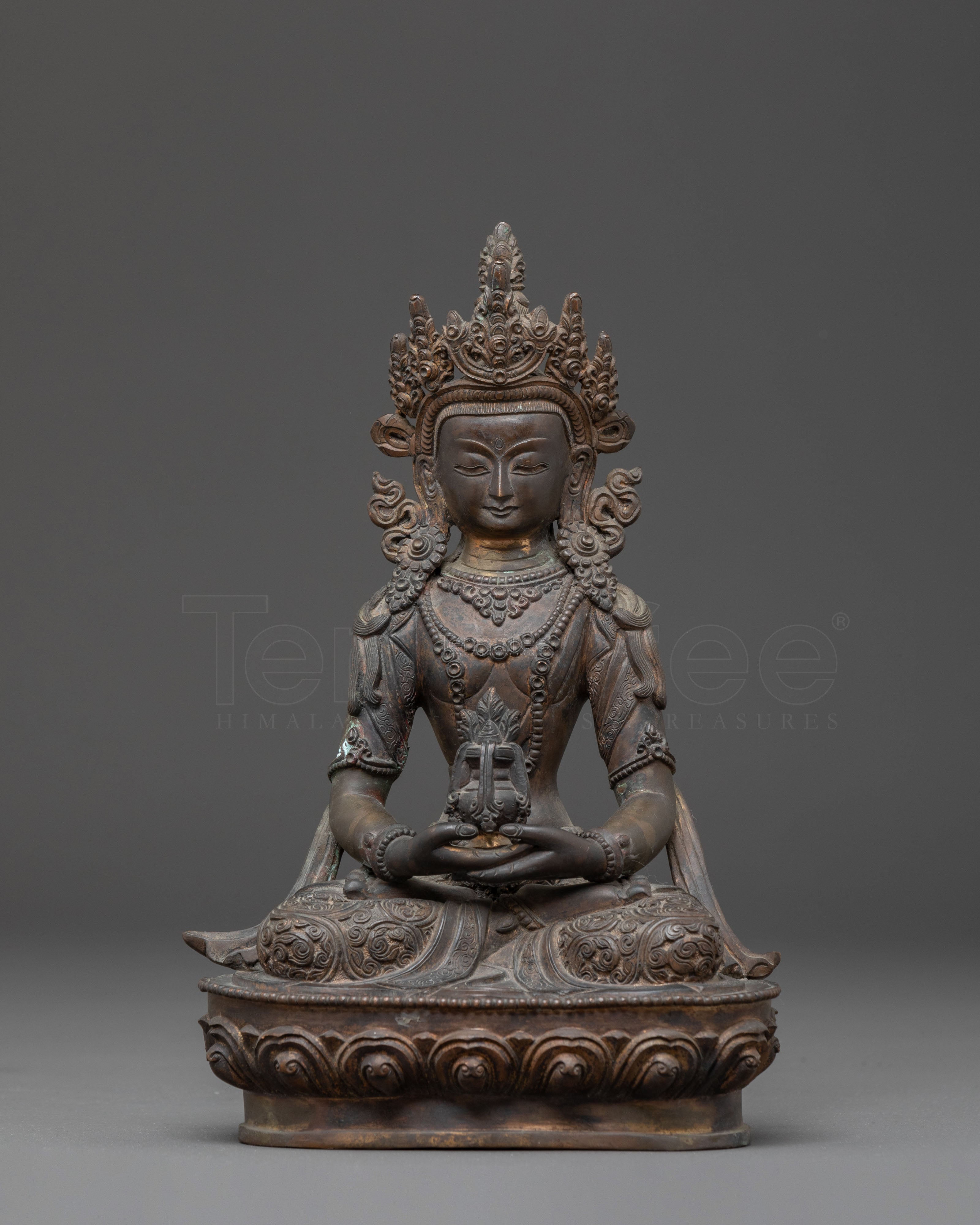 Handcrafted Tibetan Amitayus Buddha Statue 