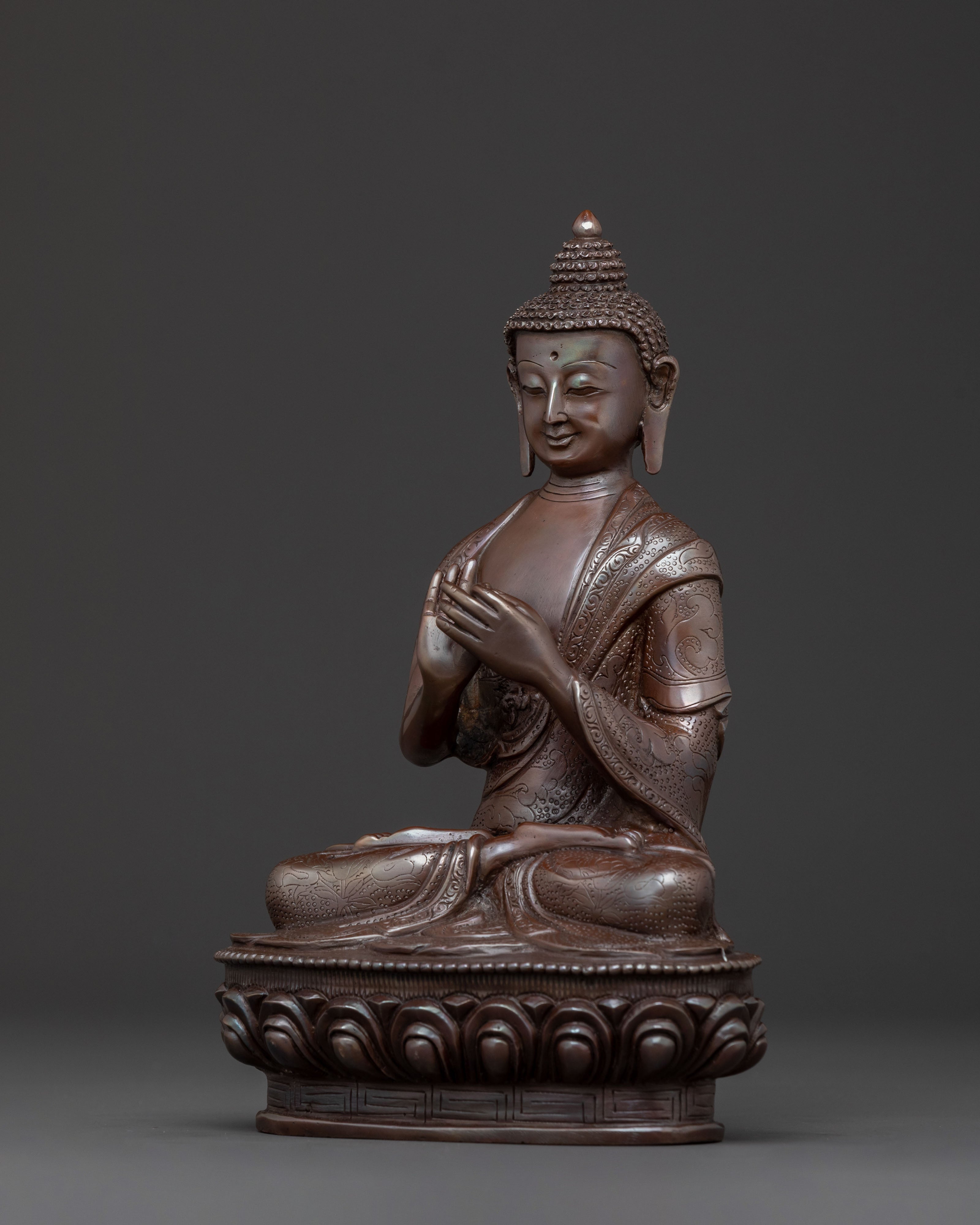 Vairocana Oxidized Copper Statue | Sacred Figure