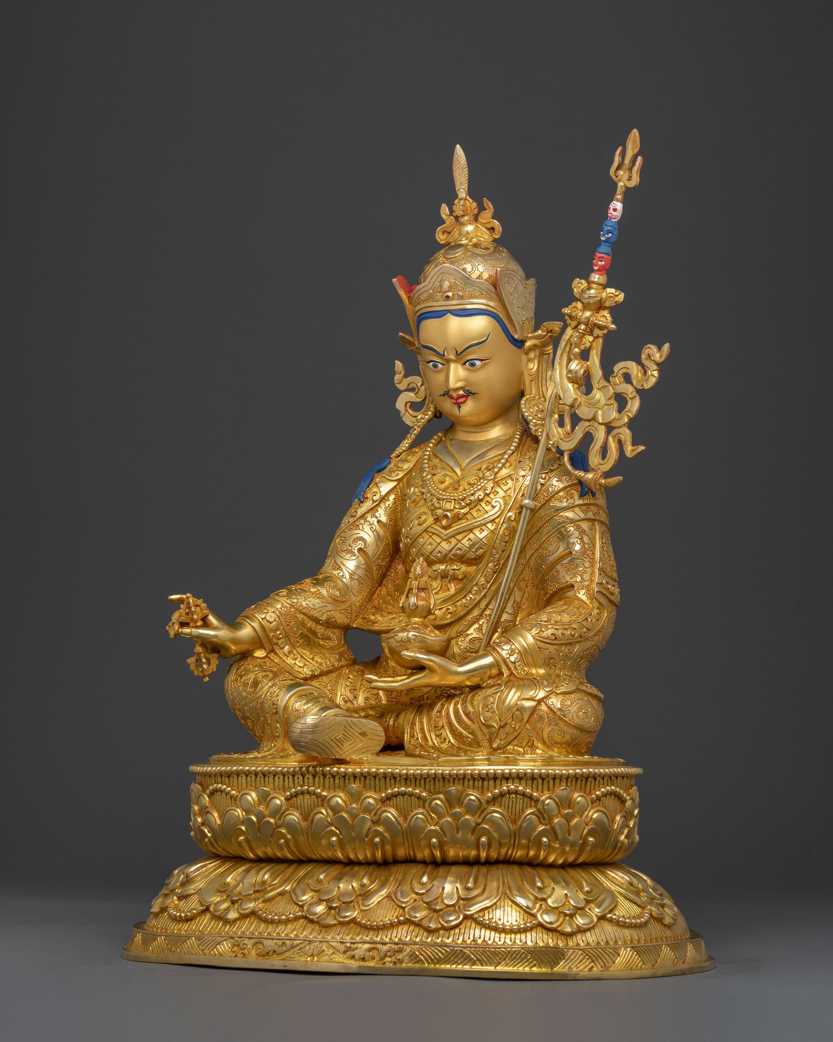 Precious Master: Guru Rinpoche Golden Sculpture