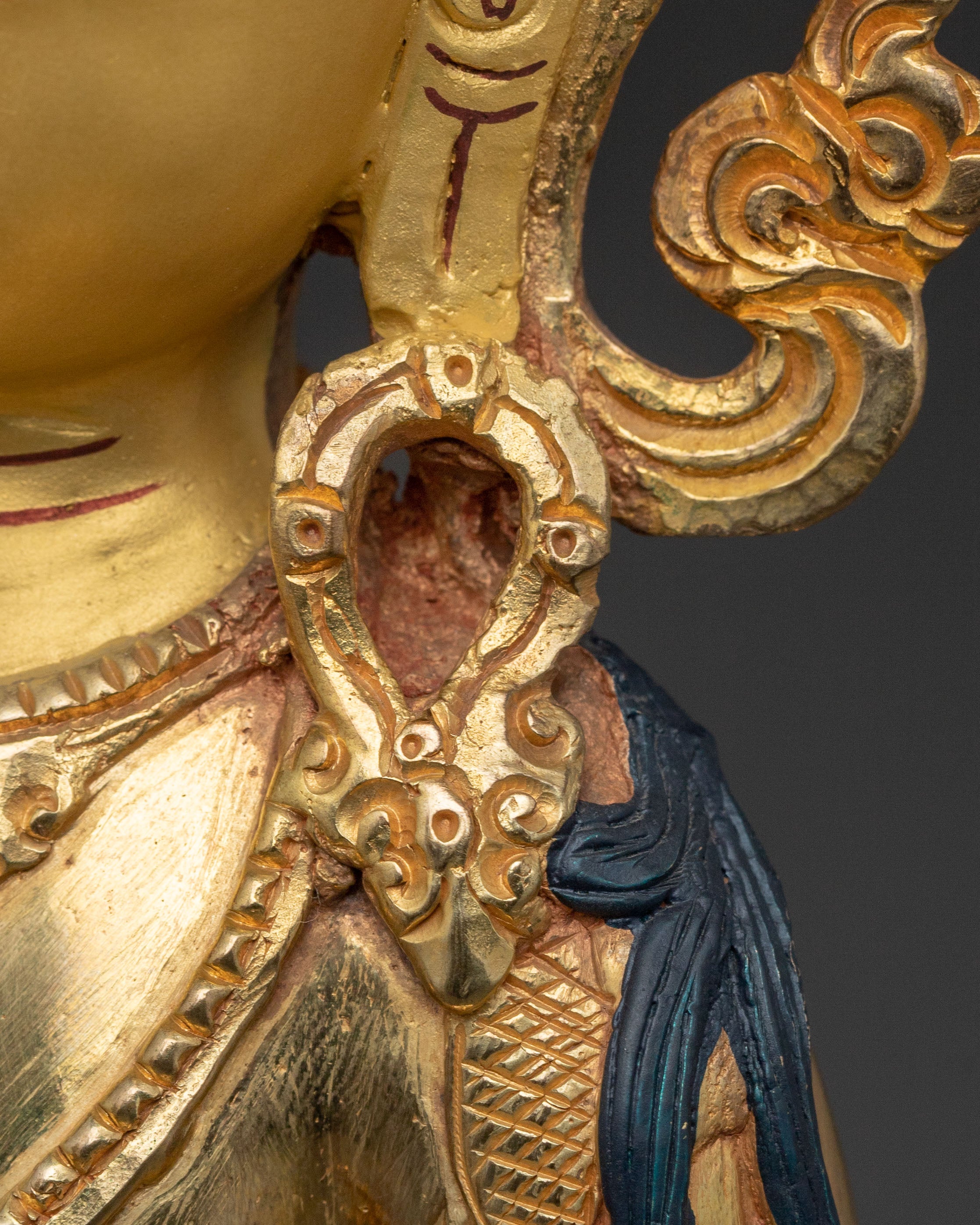 Divine Vajrasattva Golden Statue | 24k Gold Glided Sculpture