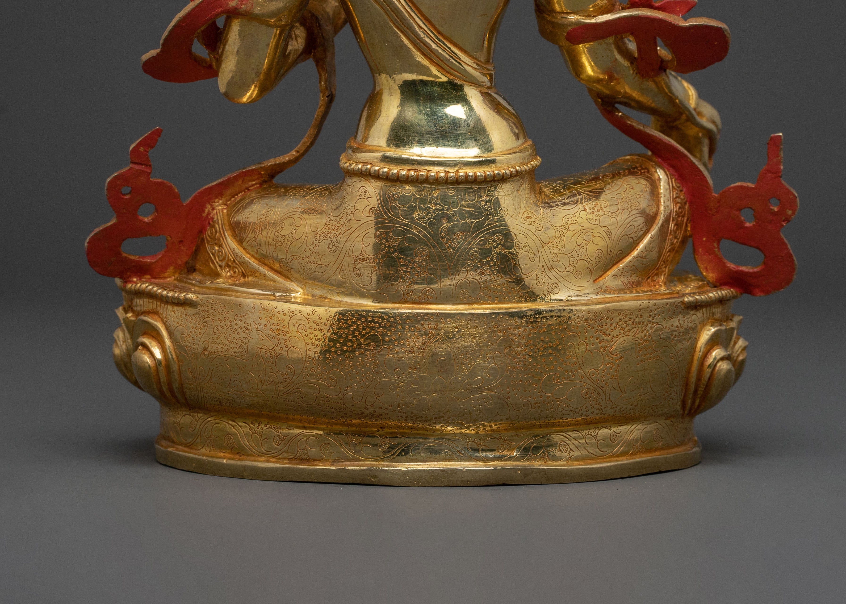 Handcrafted Green Tara Compassion Goddess Statue