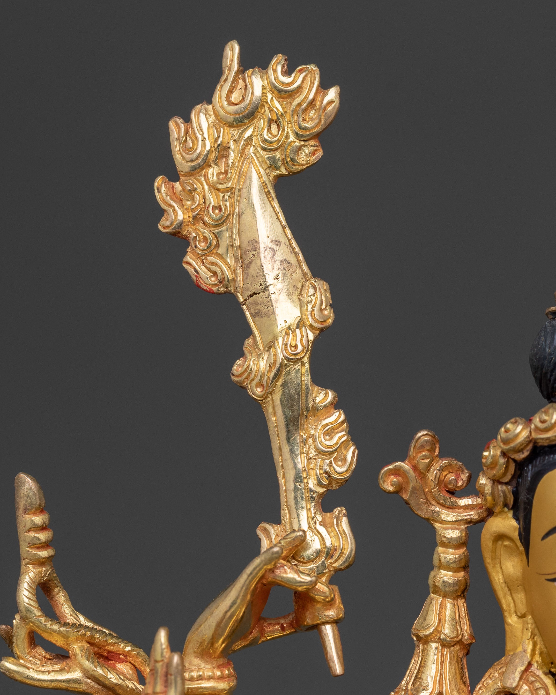 Chundi Spiritual Figure: 24K Gold Gilded Serenity