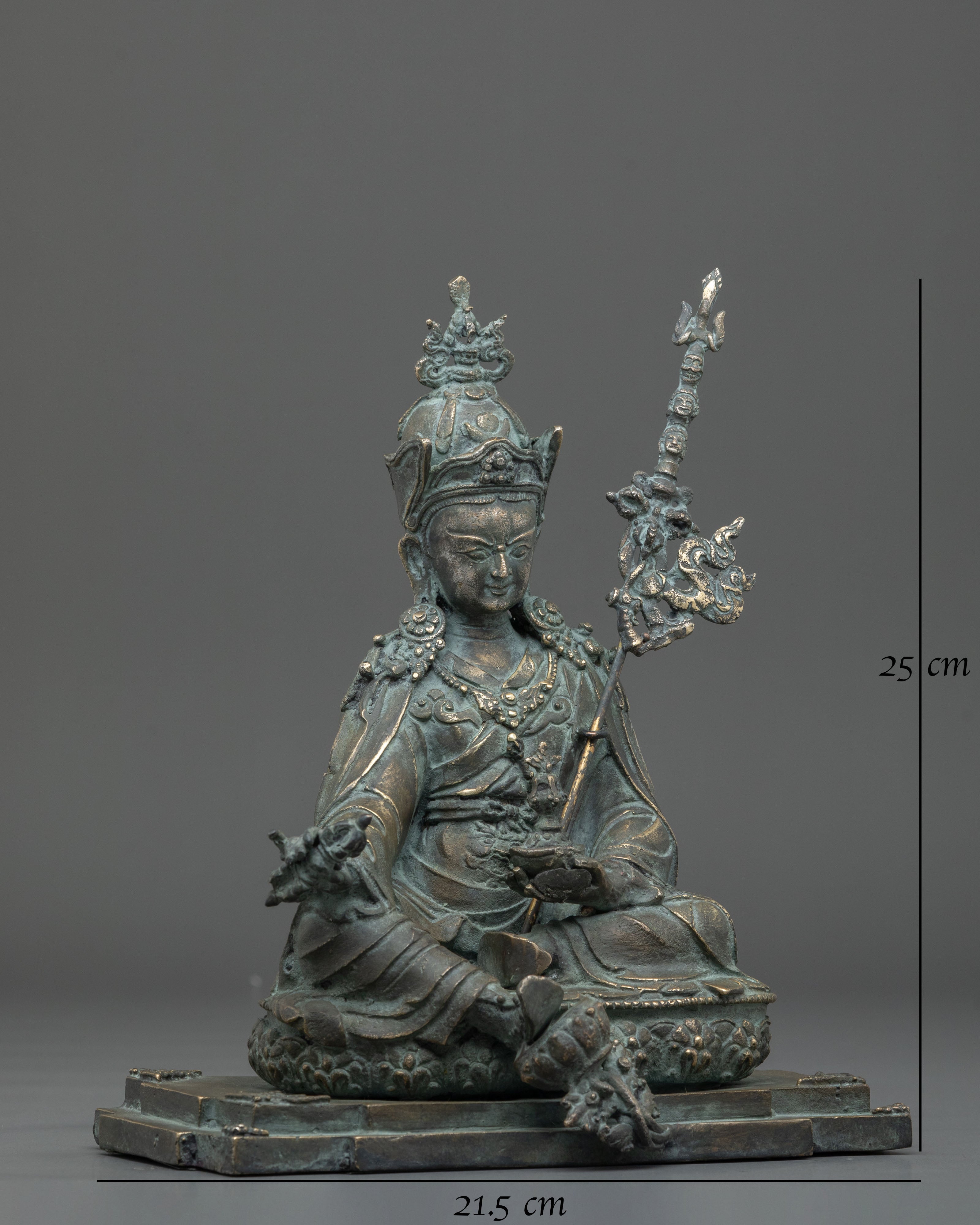 Guru Rinpoche Handmade Copper Statue with Antique Finish