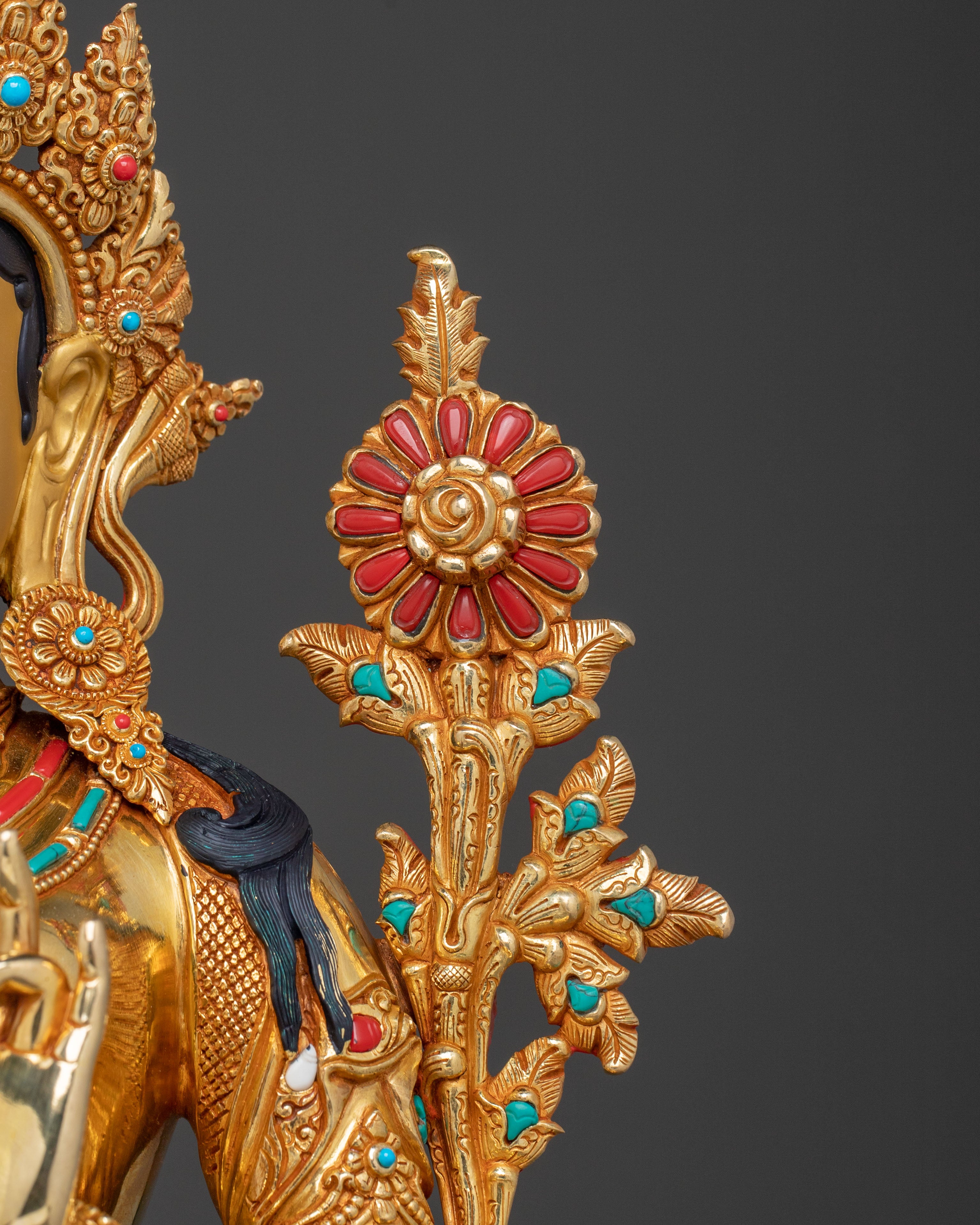Buddhist Goddess Green Tara Sacred Statue | Tibetan Goddess of Compassion