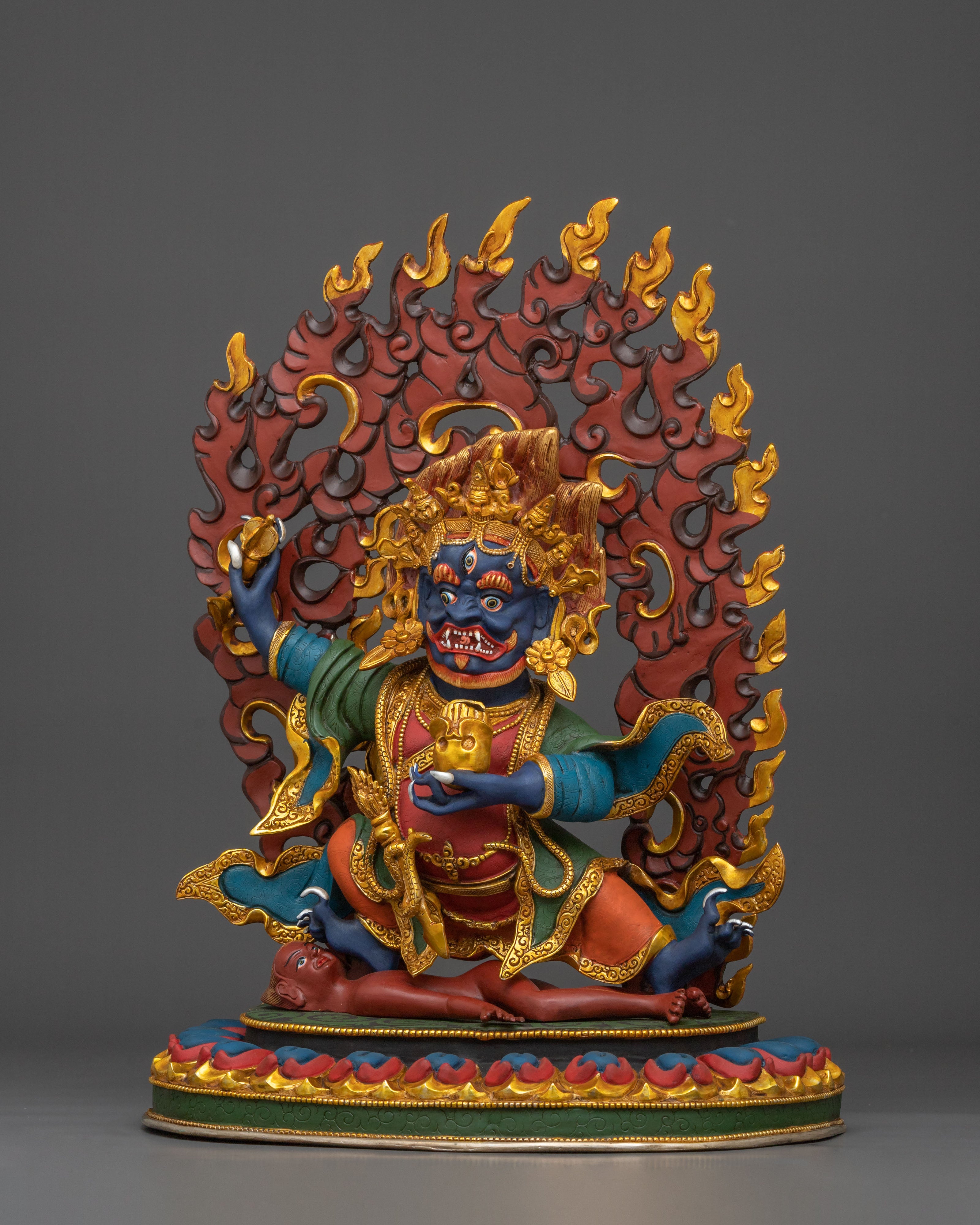 Handmade Mahakala Bernakchen Sculpture | Home Decor