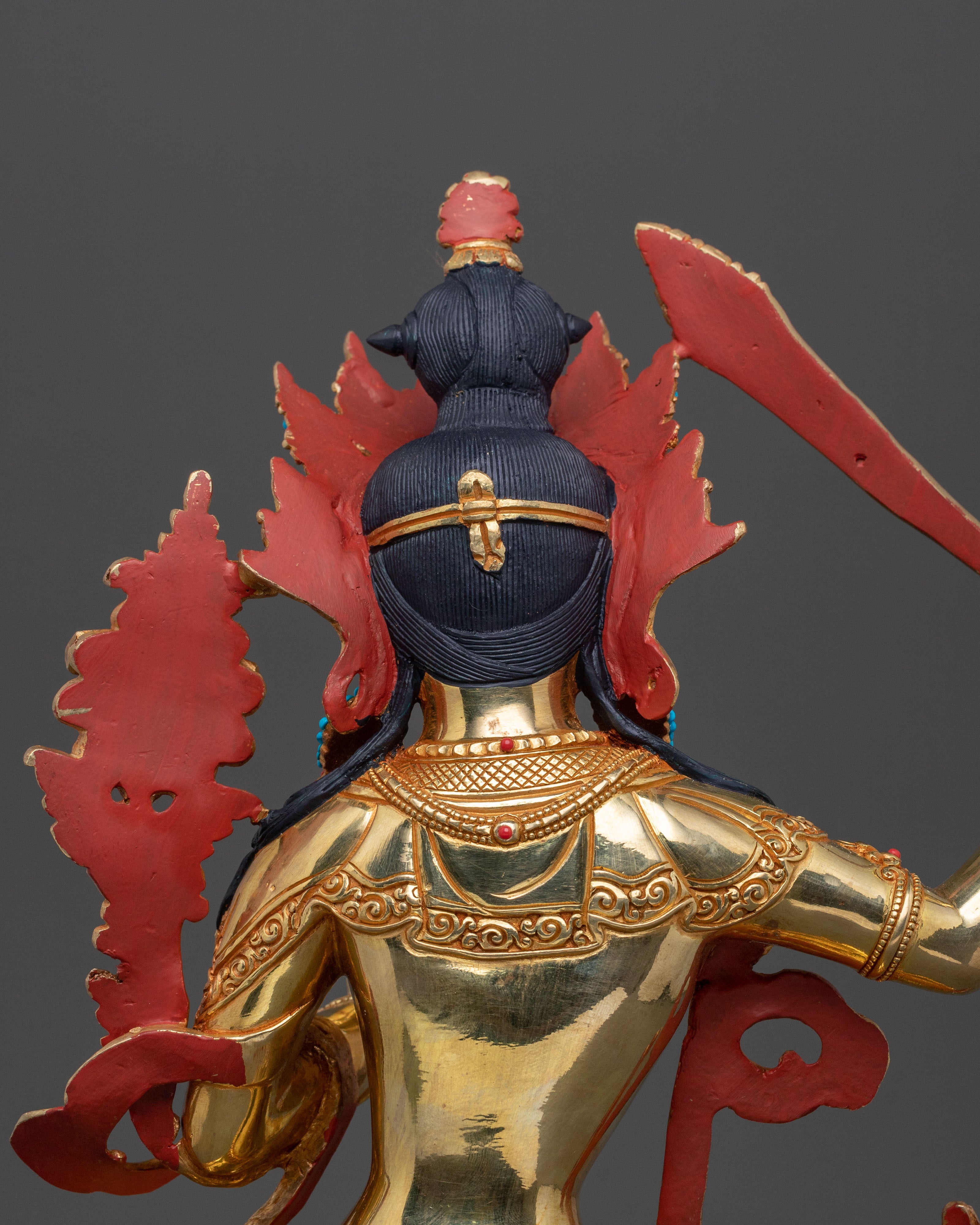 Sacred Manjushri Statue for Meditation | Buddhist Altar Sculpture