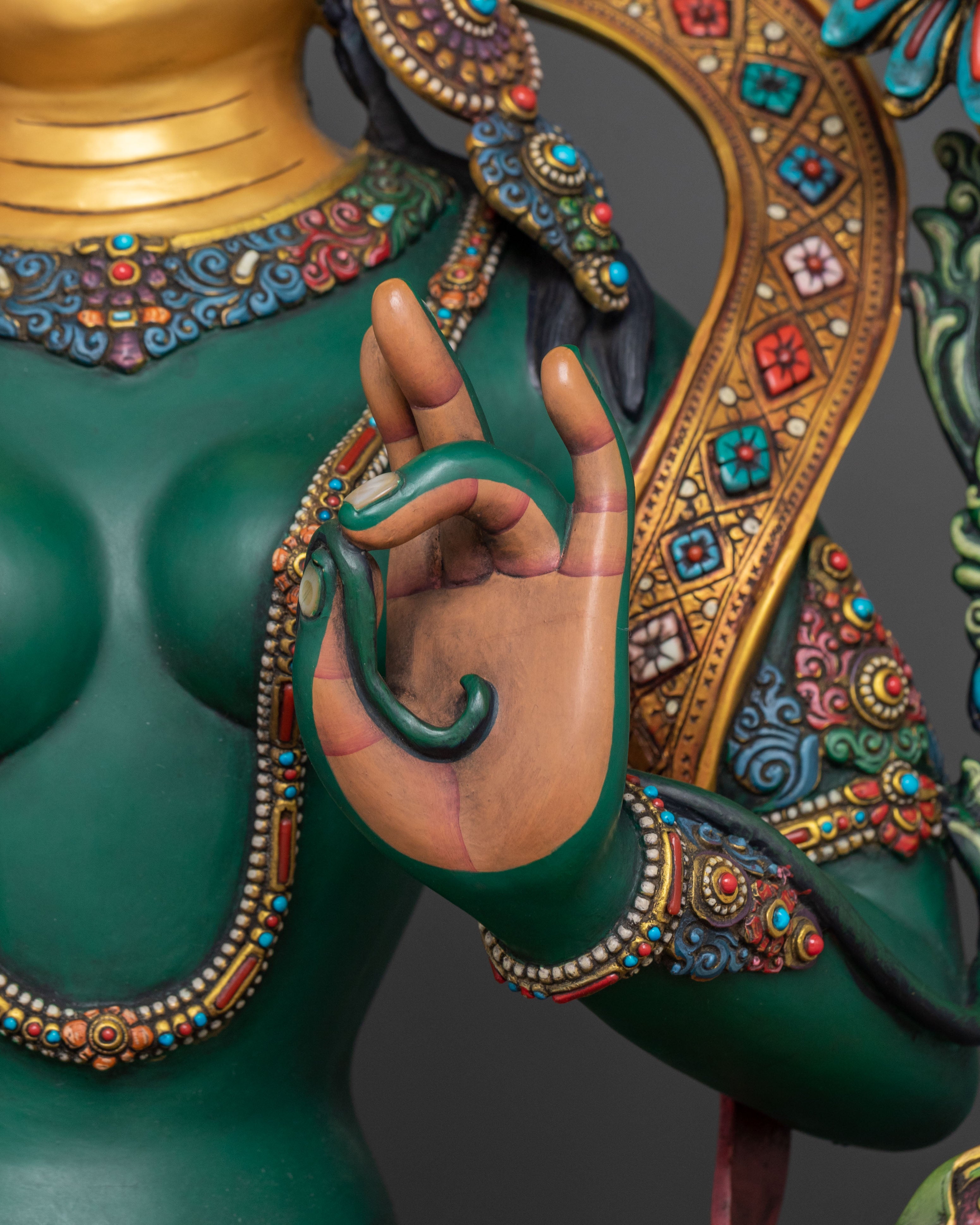 Protection Sculpture of Green Tara | Swift Liberator and Compassionate Goddess