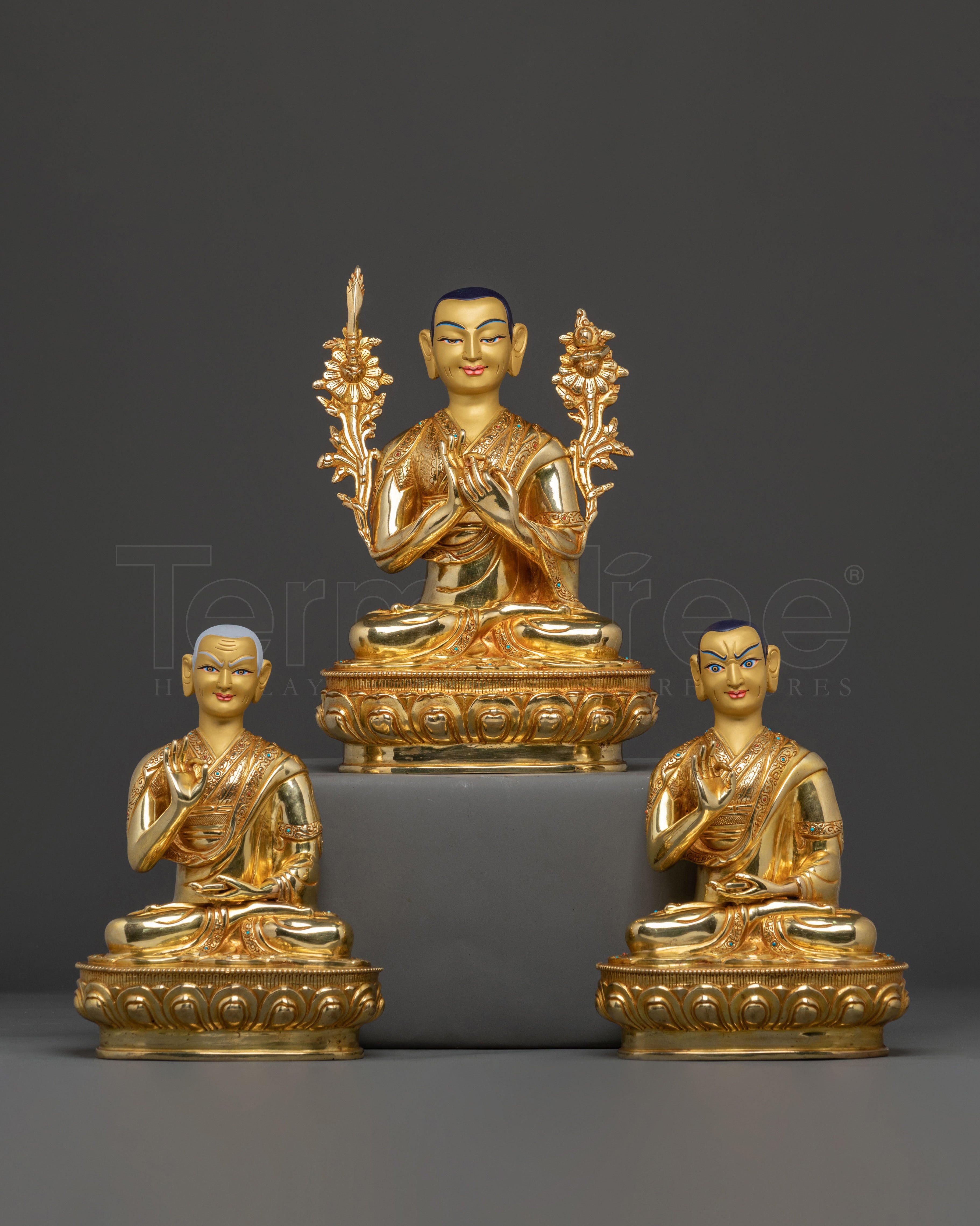 Tsongkhapa Traditional Statue with Disciples | Symbol of Wisdom