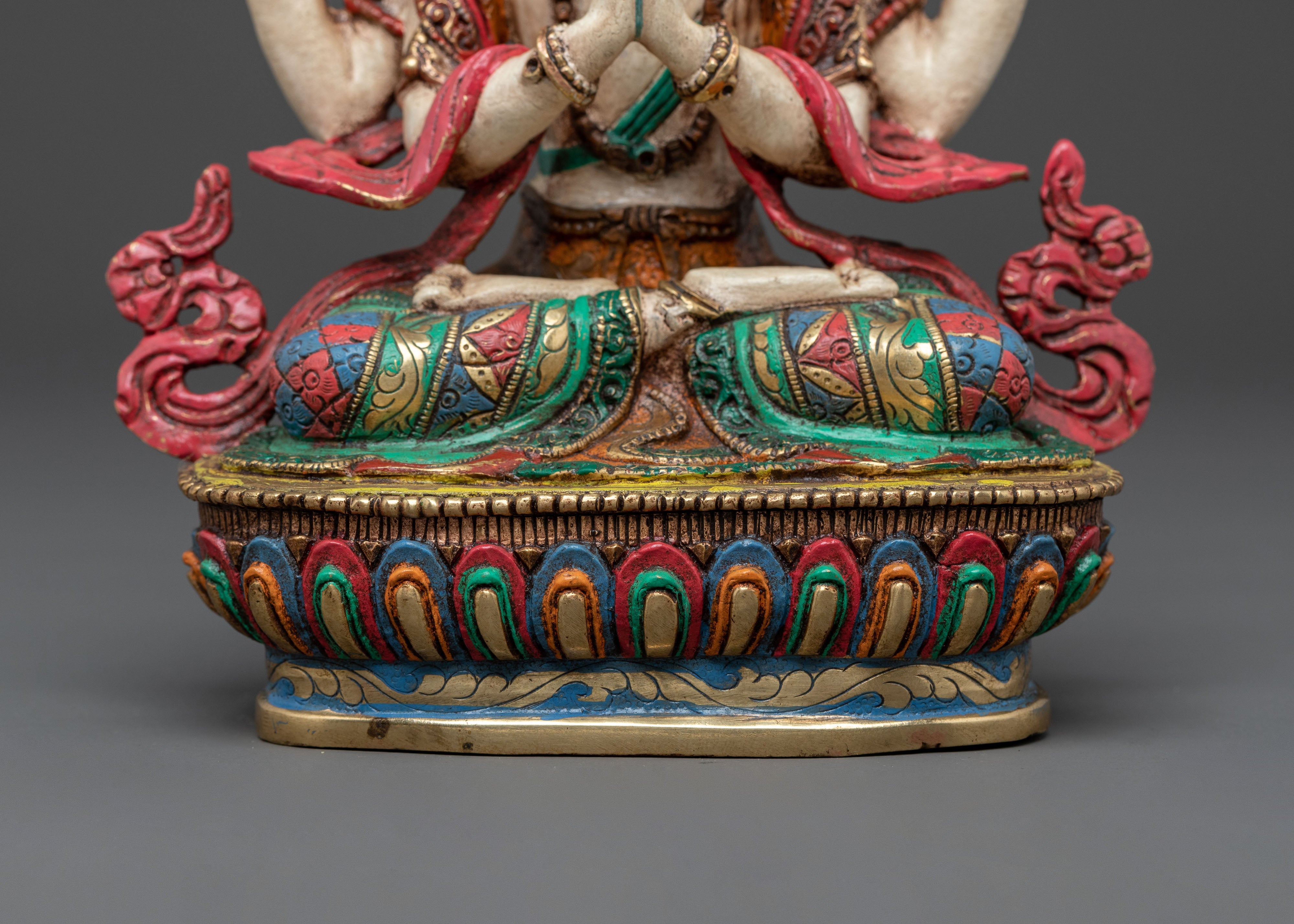 Enlightened Compassion Chenrezig Statue | Buddhist Decor