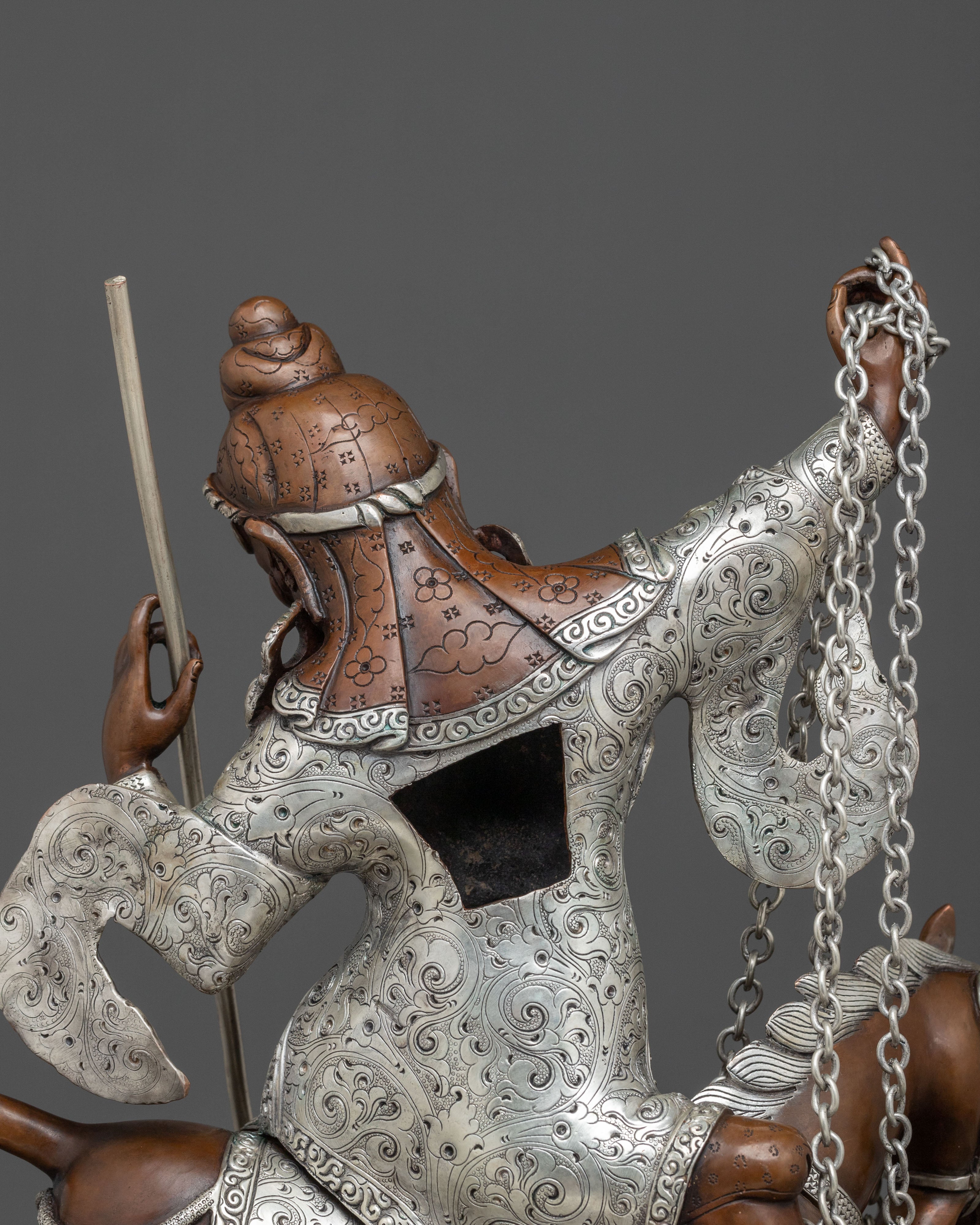 Chimar Sculpture: Handcrafted Silver-Plated Protector