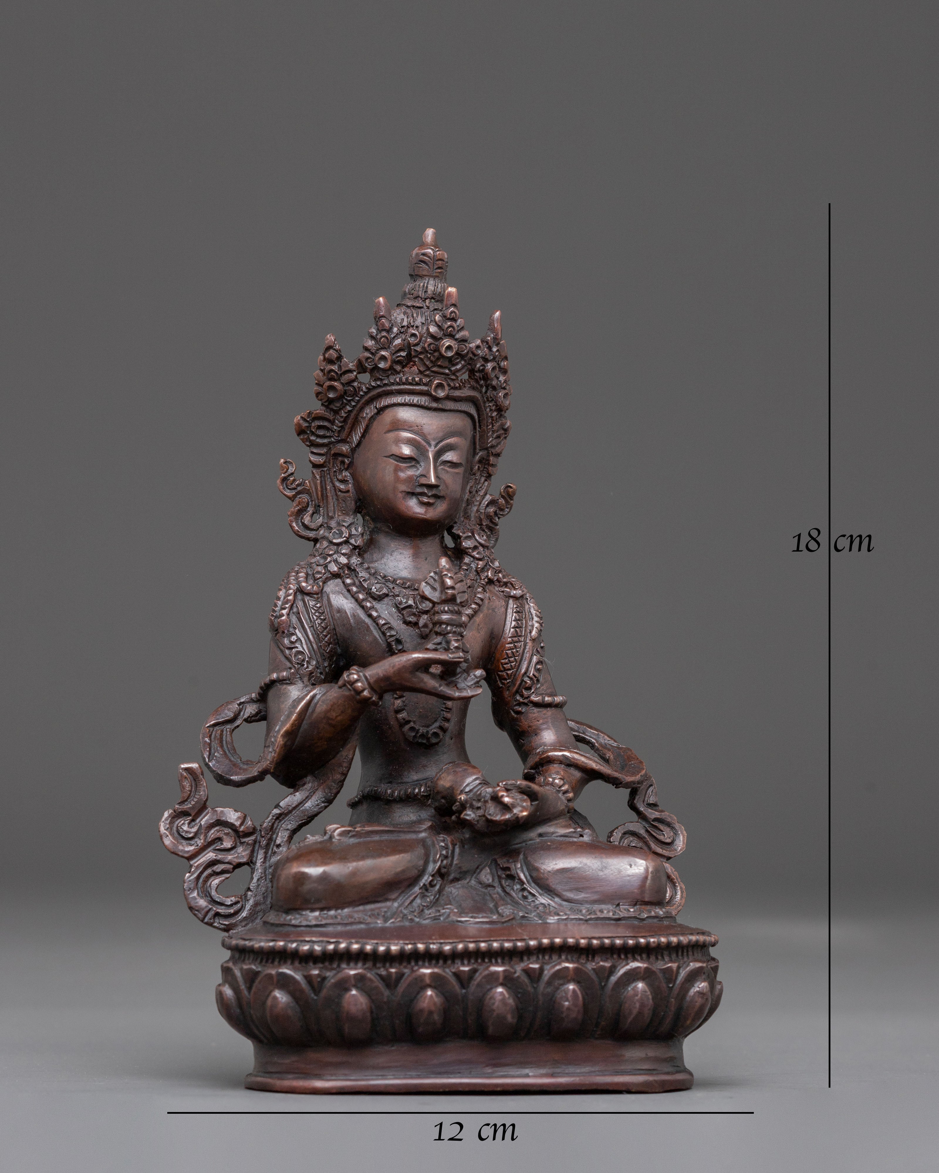 Handcrafted Vajrasattva Oxidized Statue 