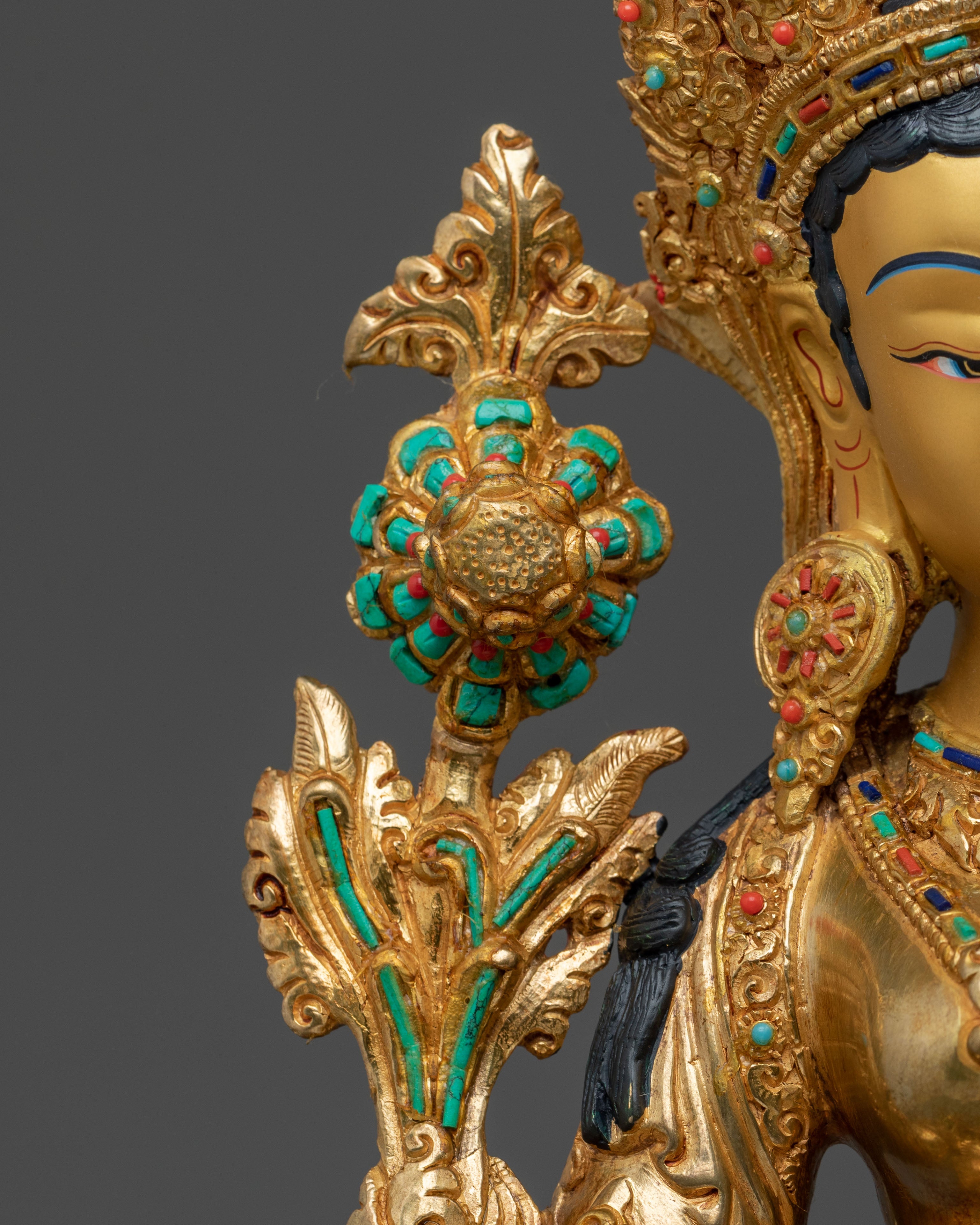 White Tara Buddhist Deity Statue: Goddess of Compassion and Longevity