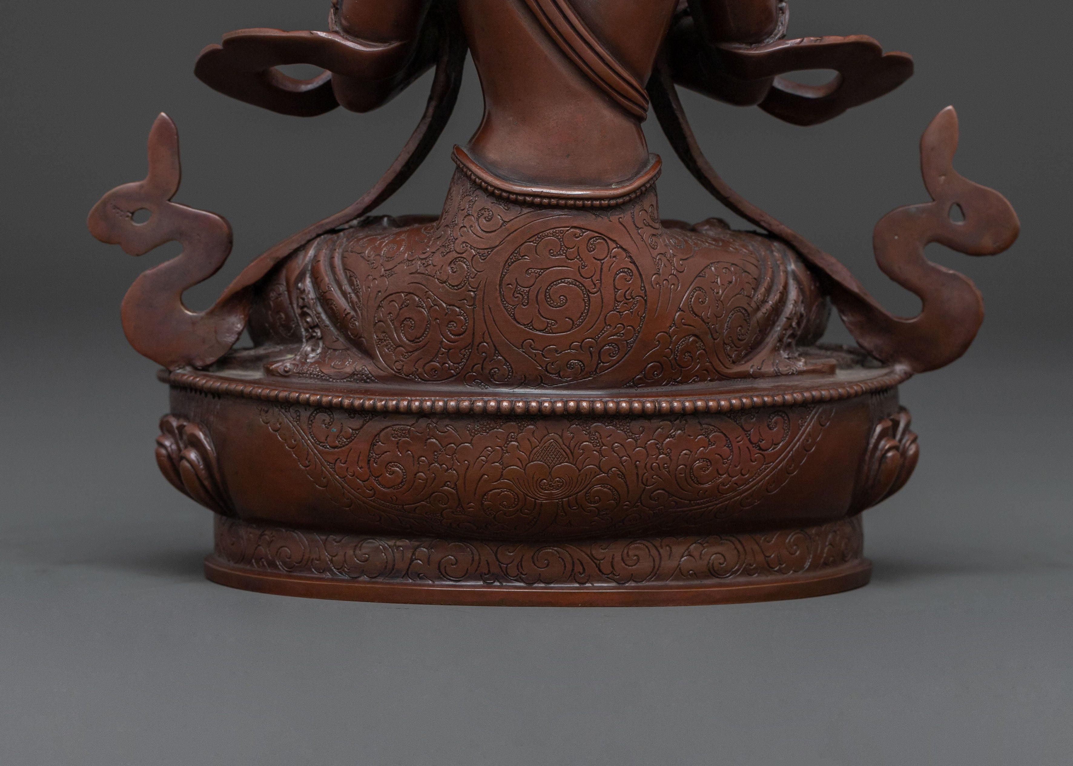 Vajradhara Tibetan Statue: Oxidized Copper Figure